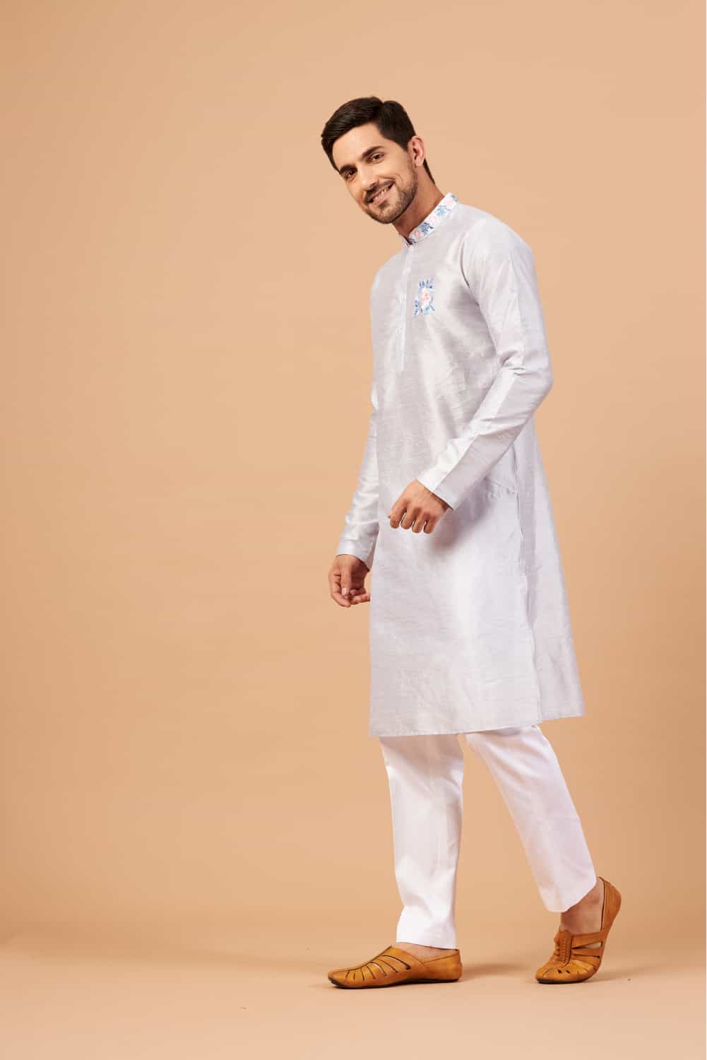 Manatee Basik Kurta Cadet Grey Coloured