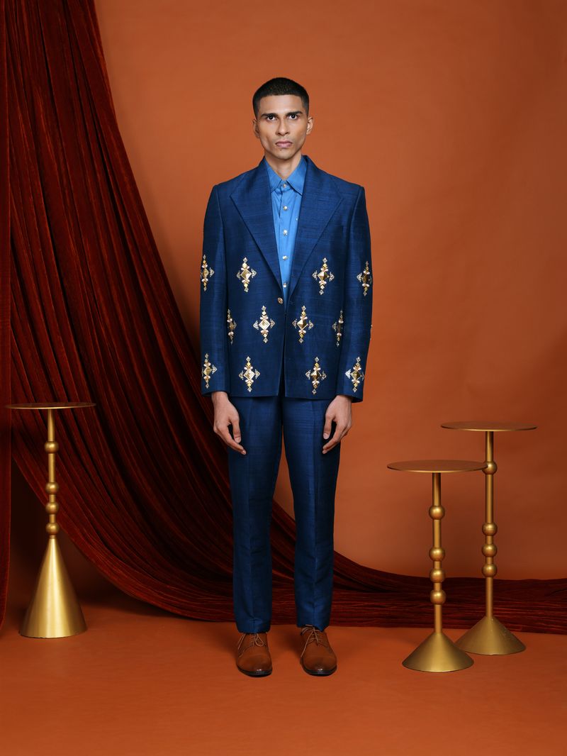 CRUZ - blue blazer set