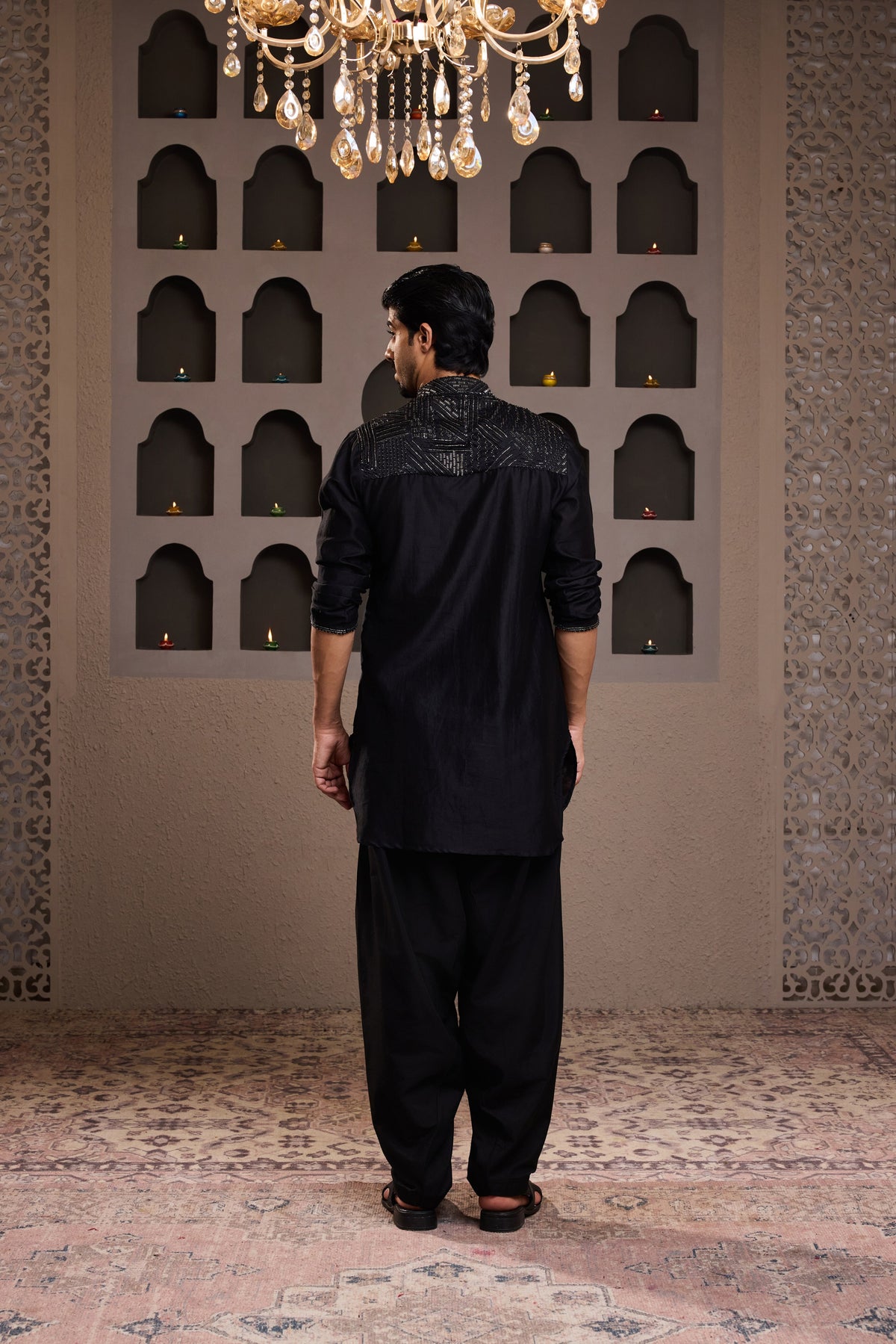 EMBROIDERED BLACK KURTA SALWAR