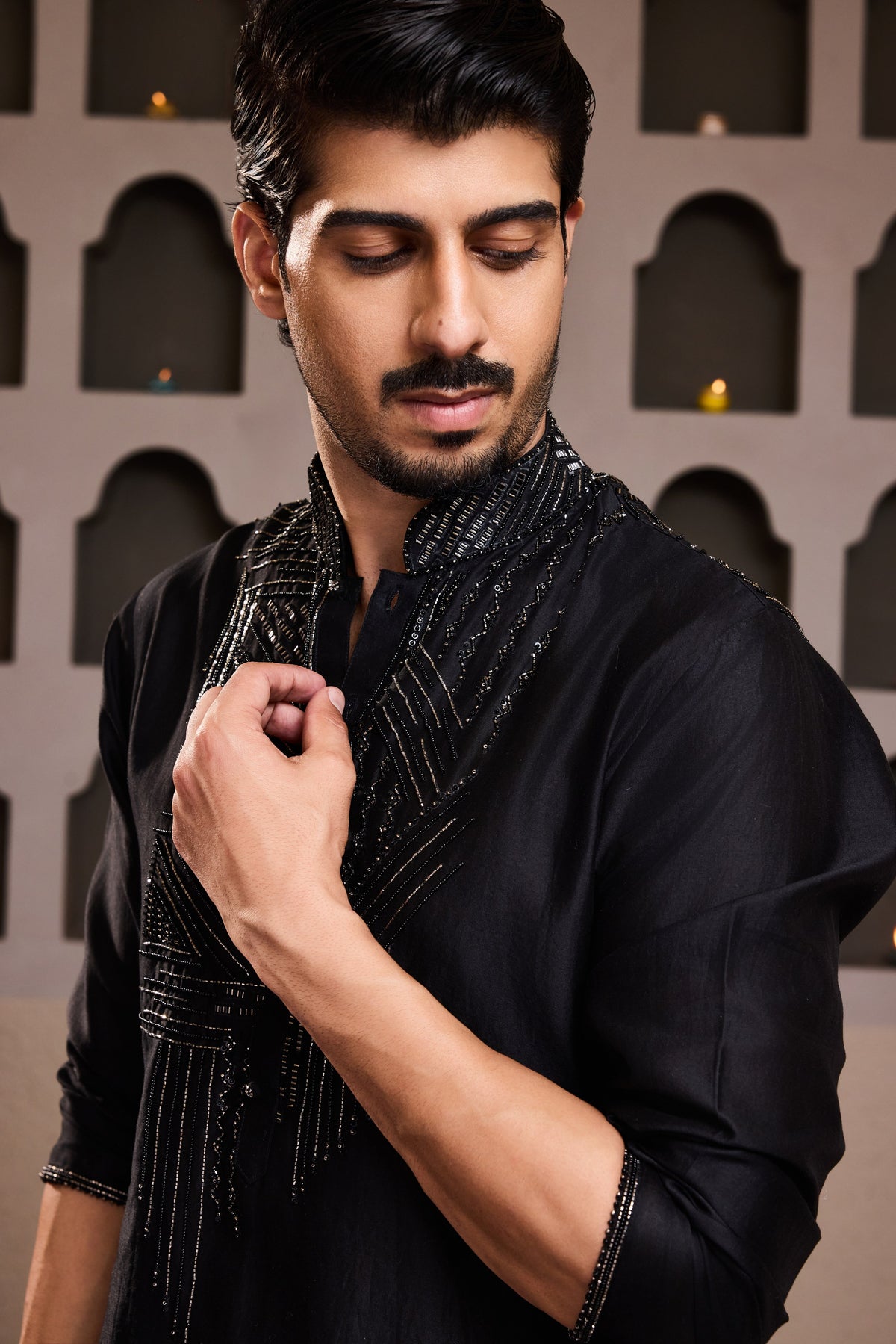 EMBROIDERED BLACK KURTA SALWAR
