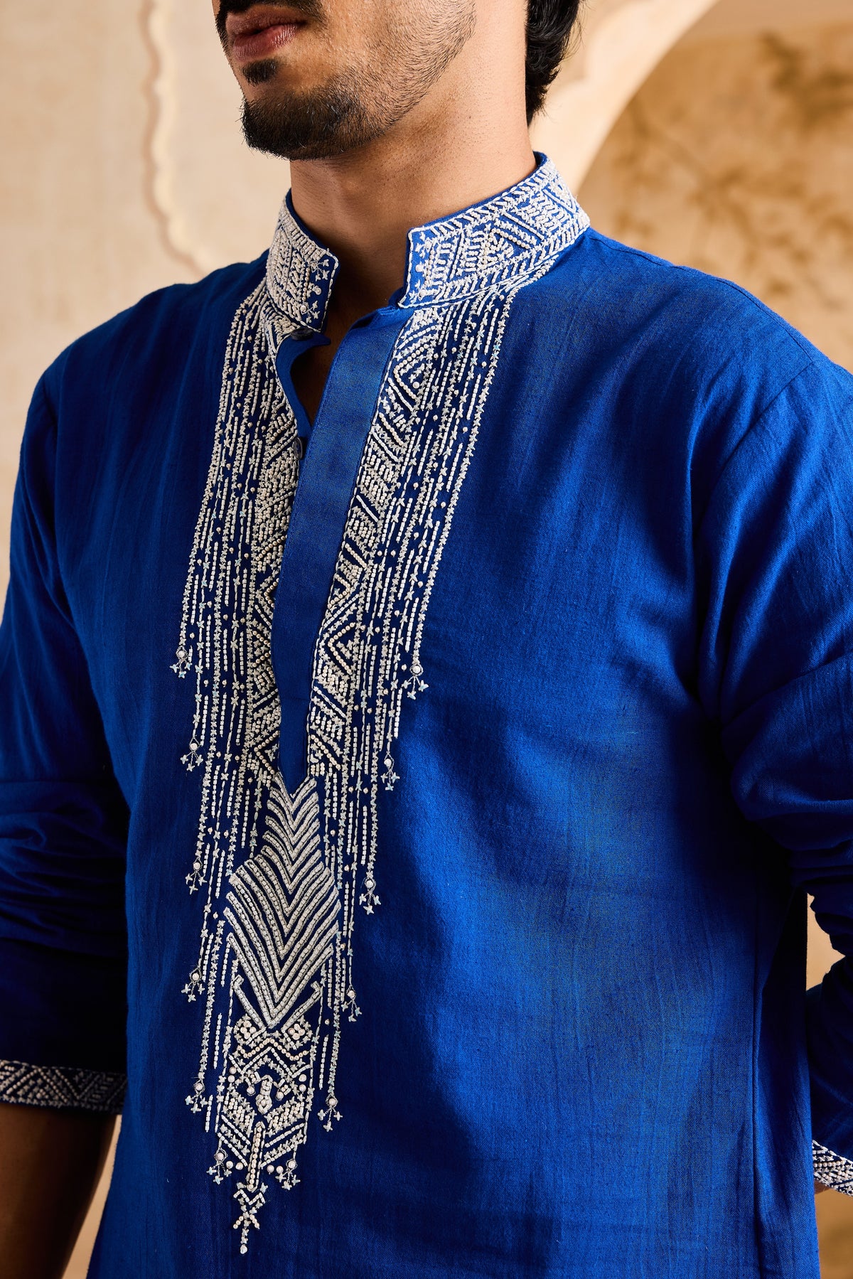 EMBROIDERED BLUE KURTA CHURIDAR