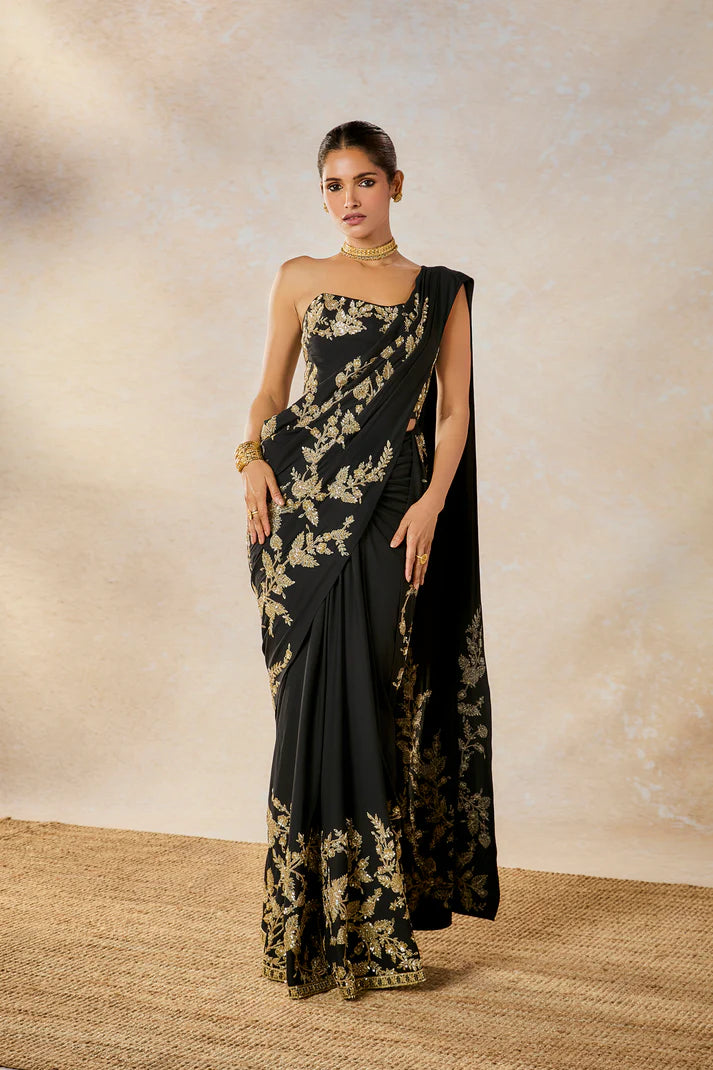 The Sunheri Bel Stitched Saree Set