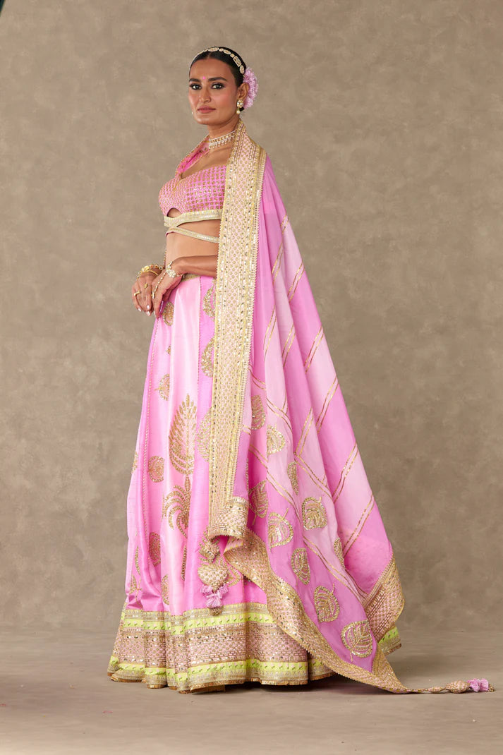 BARFI PINK SITARA DIL LEHENGA SET