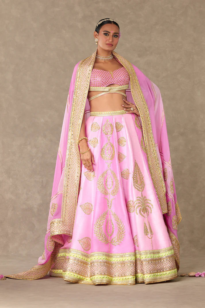 BARFI PINK SITARA DIL LEHENGA SET