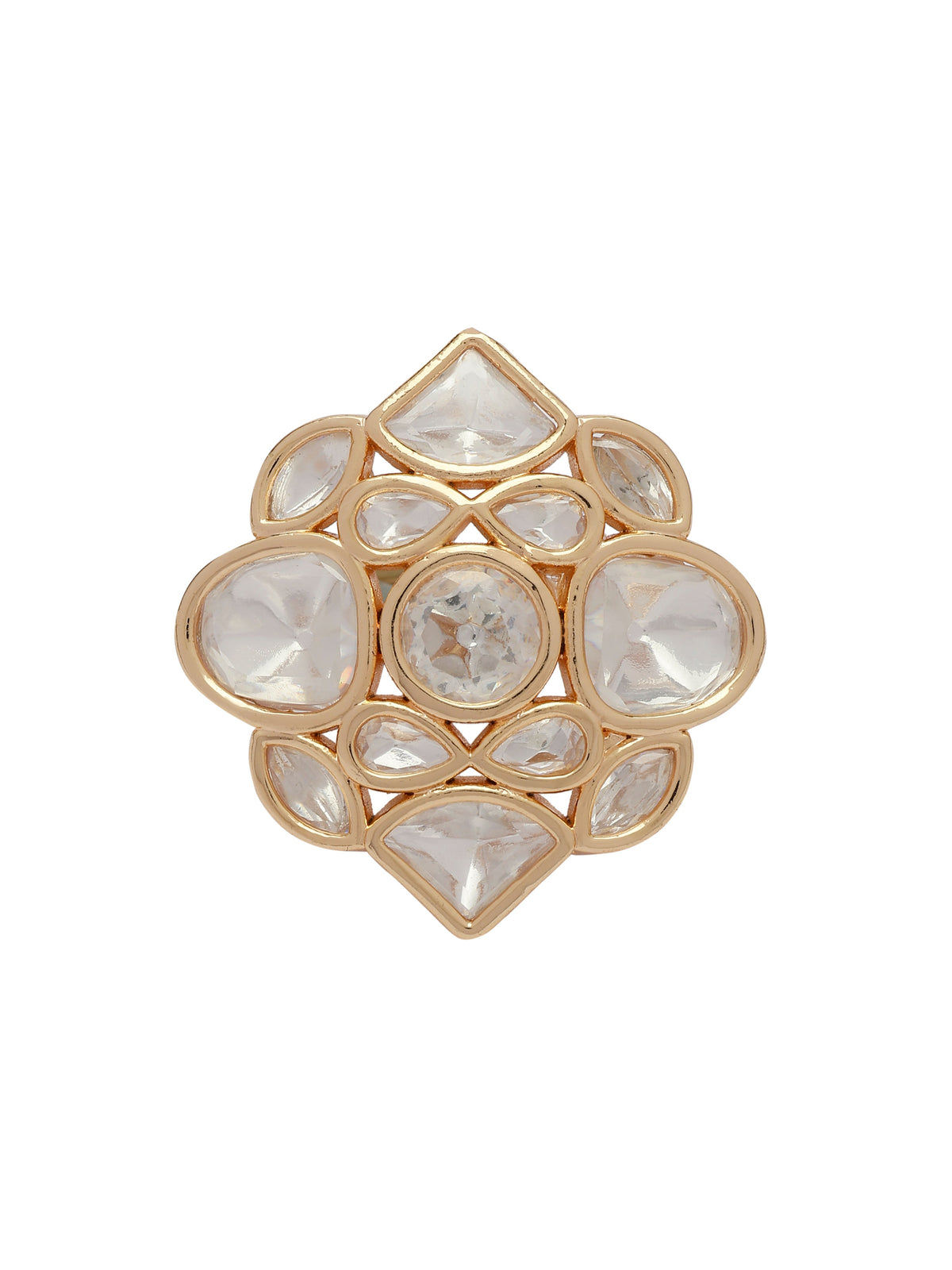 Xago Cluster Polki-Style Statement Ring