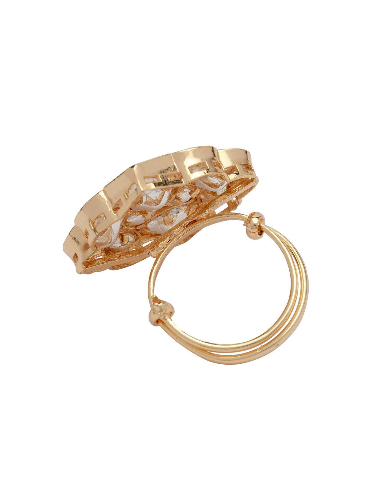 Xago Cluster Polki-Style Statement Ring