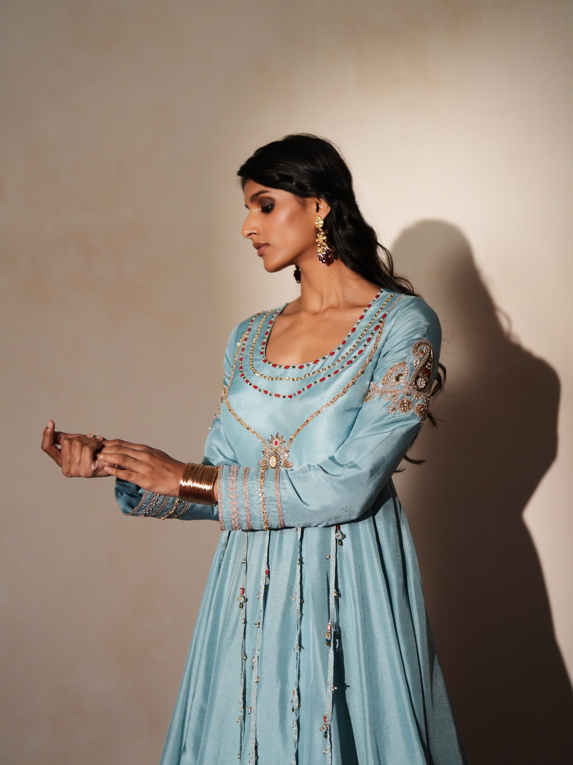 Surahi Anarkali gown