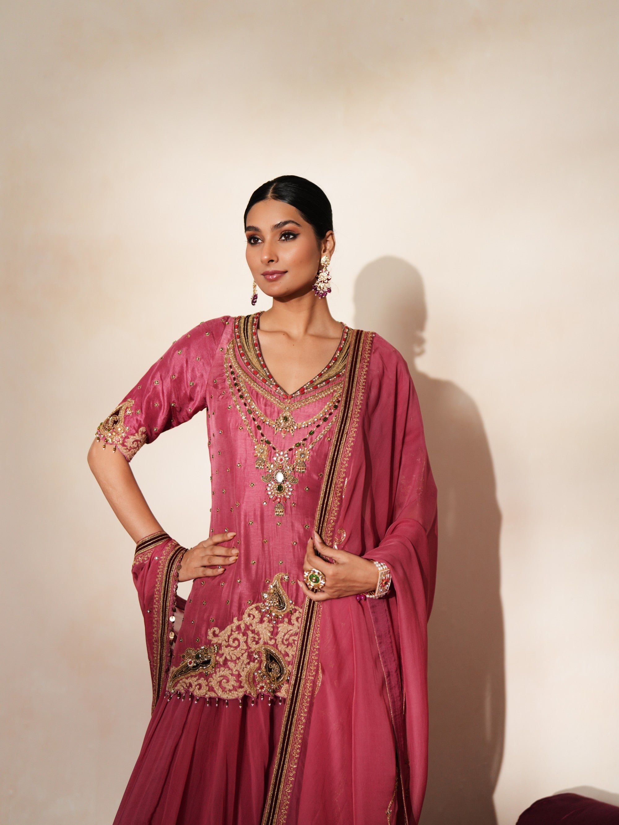 Sindoori Sharara set