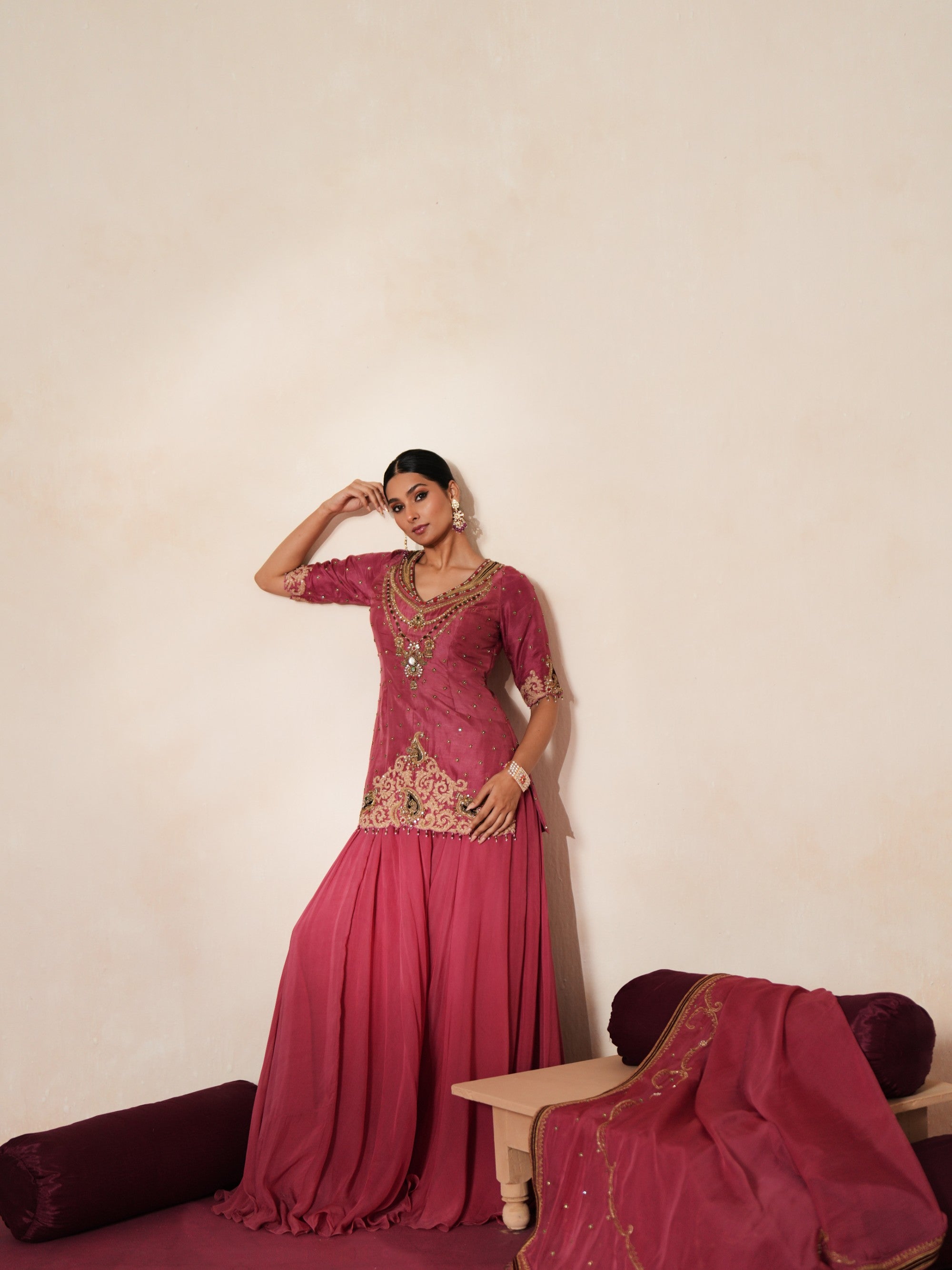 Sindoori Sharara set