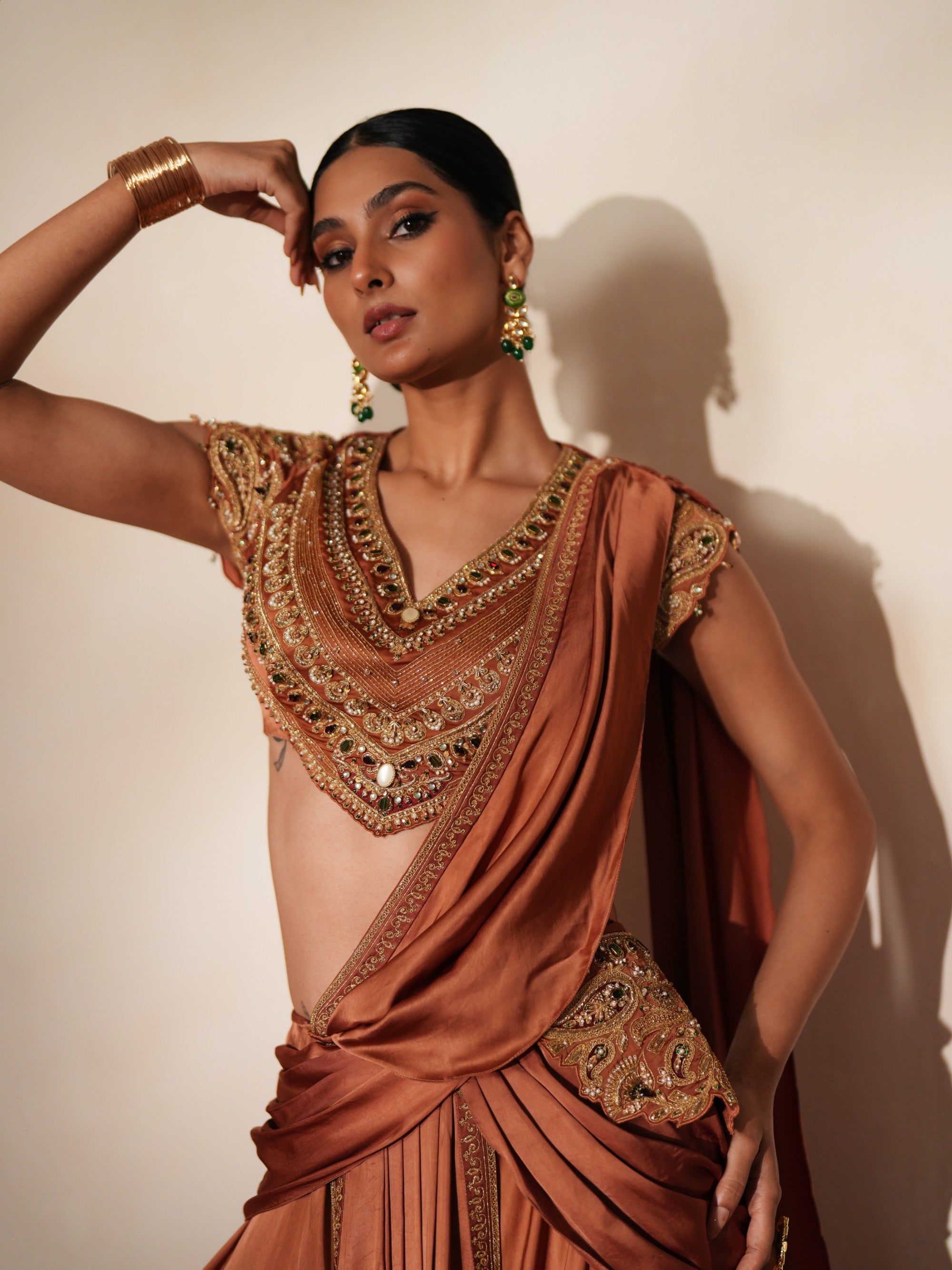 Ratanmala pre draped saree set