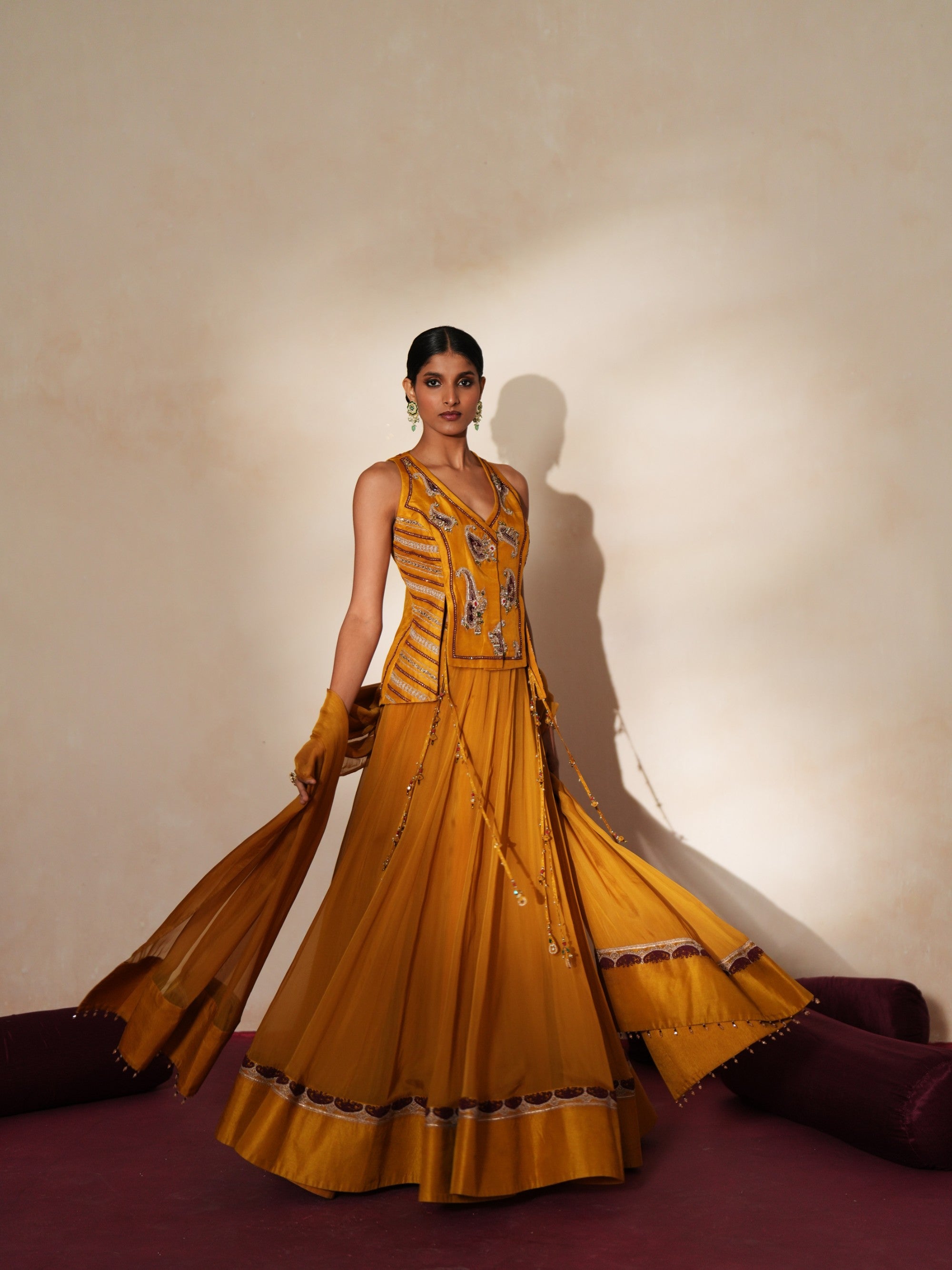 Morchakra lehenga set