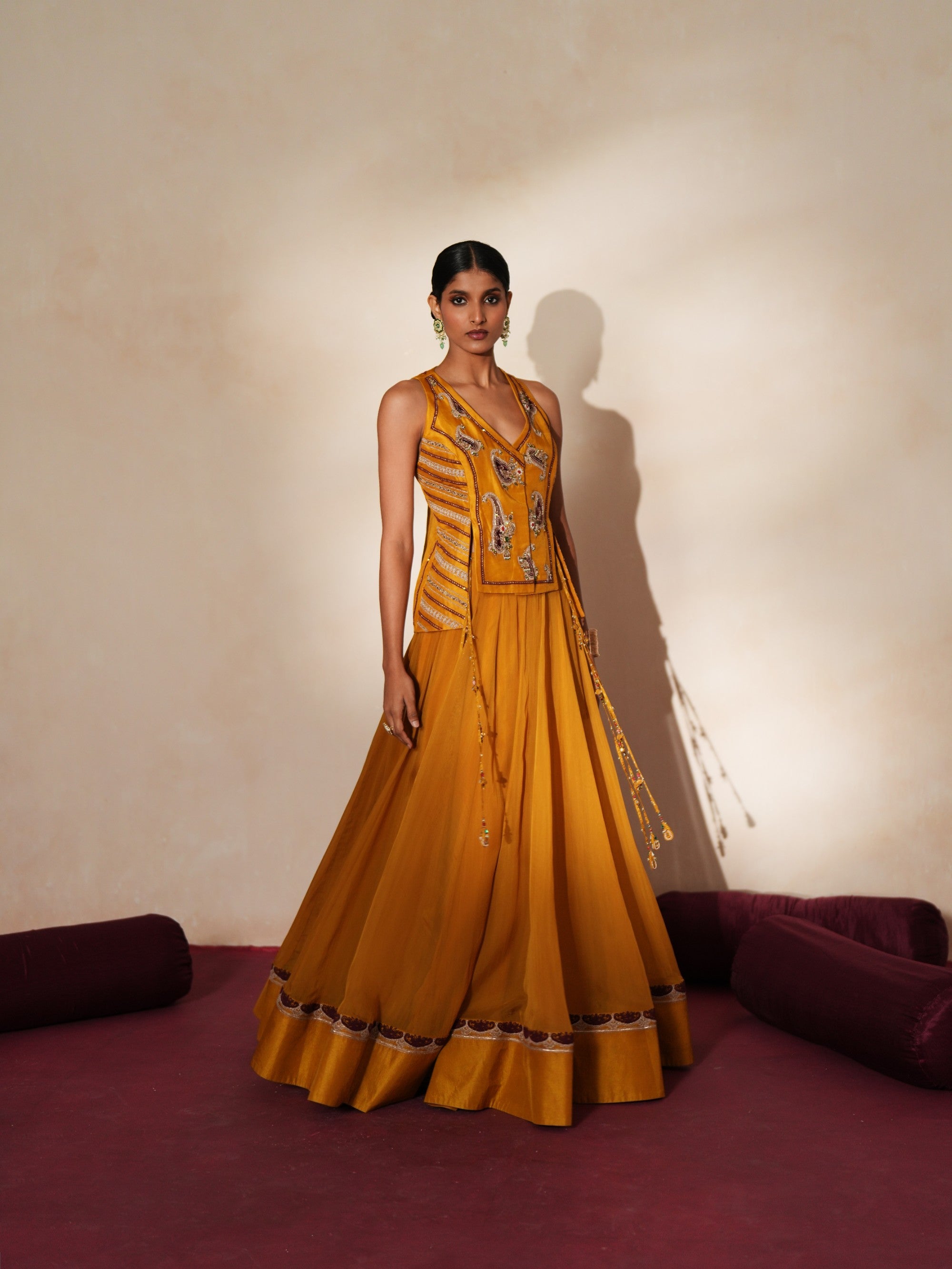 Morchakra lehenga set