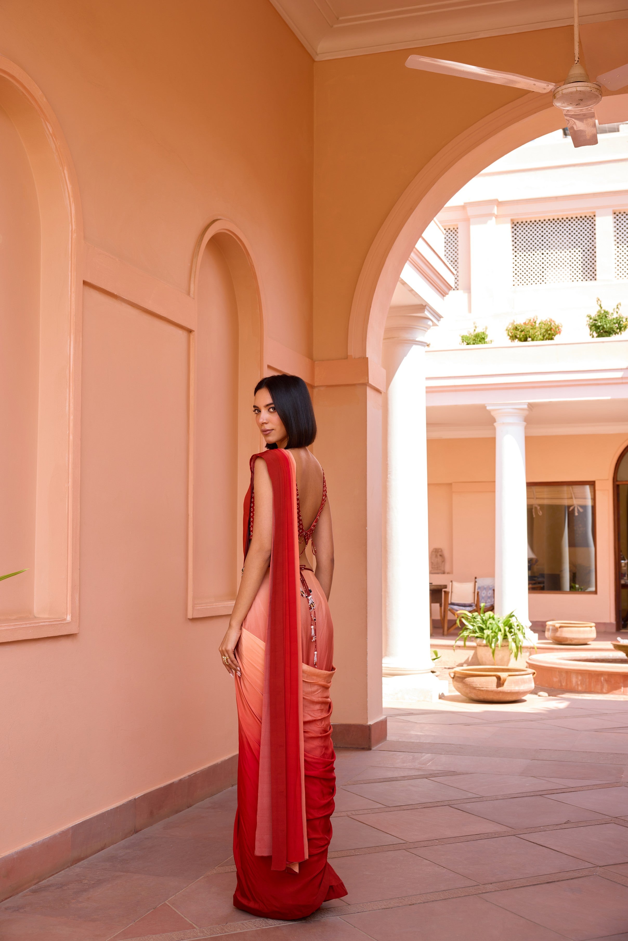 Firoza pre stitched saree