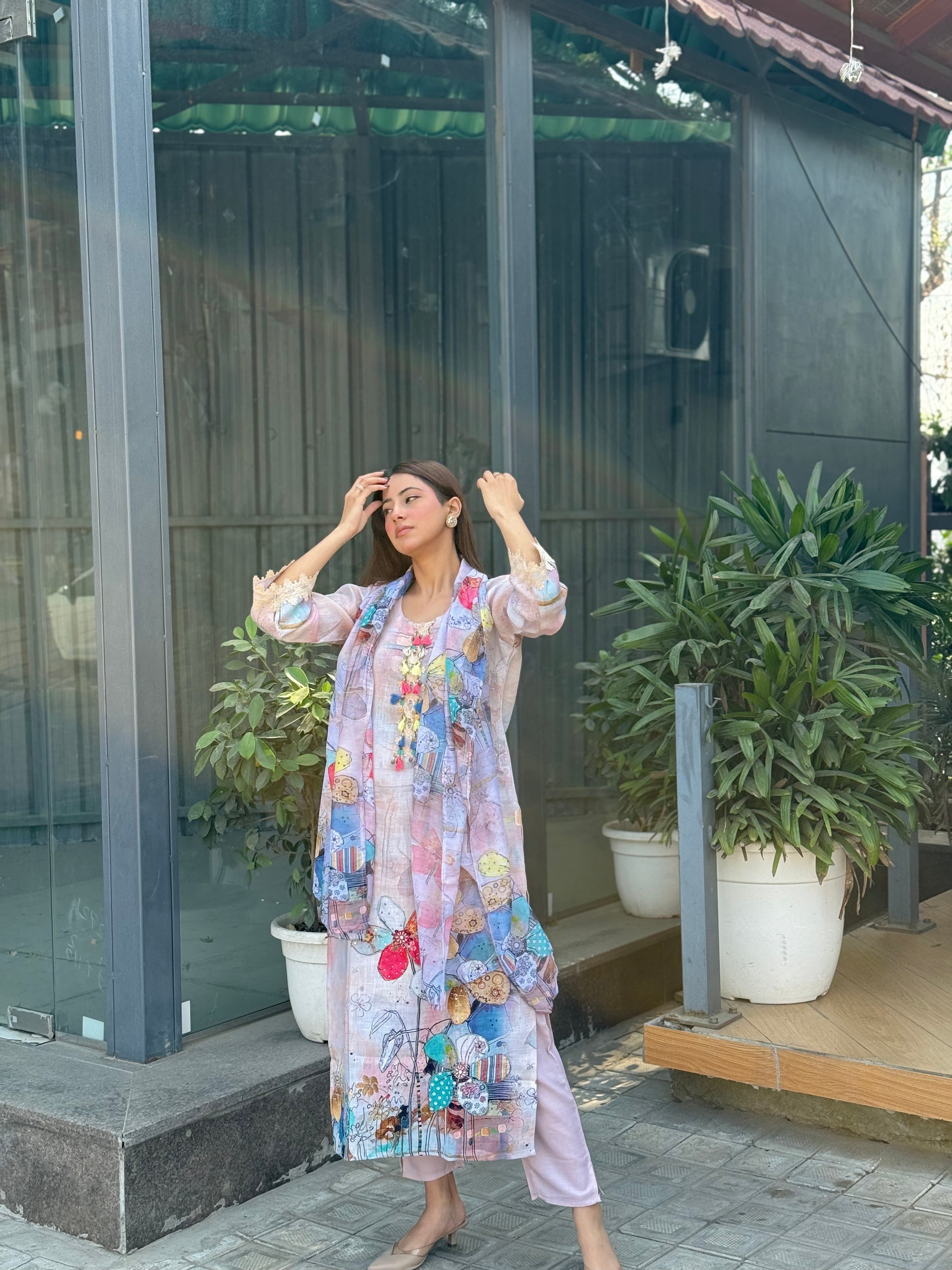 MITALI MAKKAR IN SPRING VALLEY EMBROIDERED KURTA SET