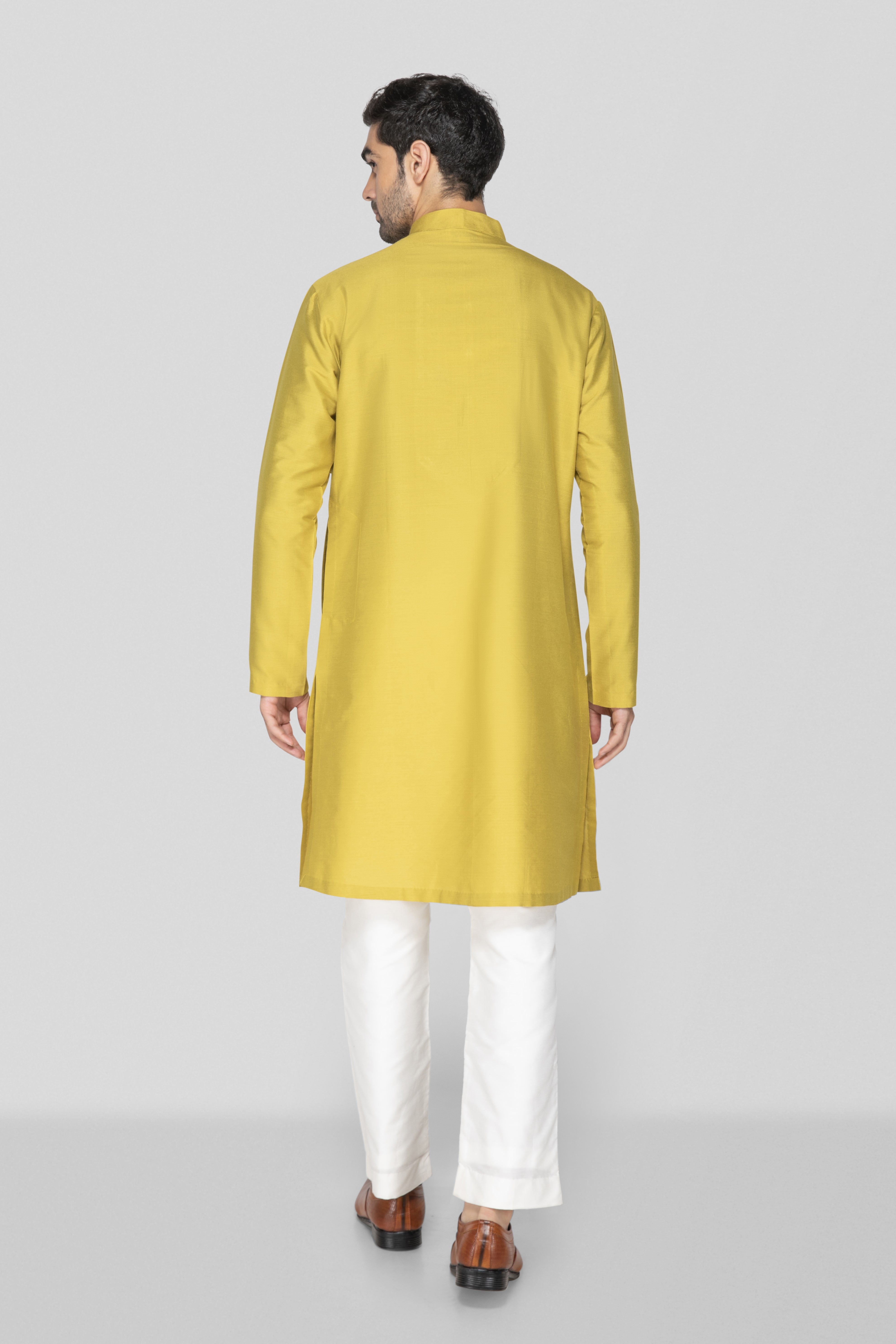 Bright Green Applique Kurta Set