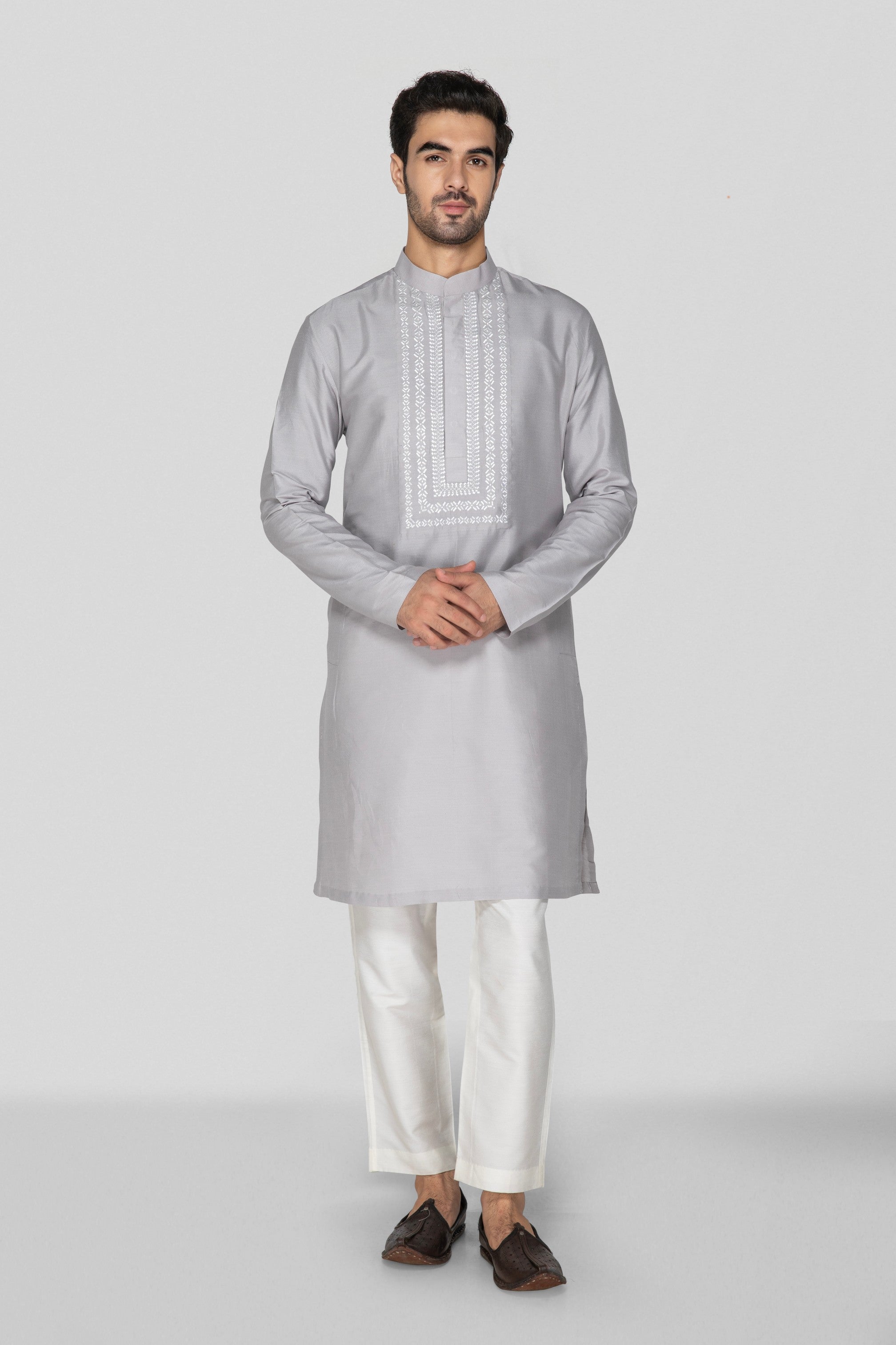 Grey Kurta Set