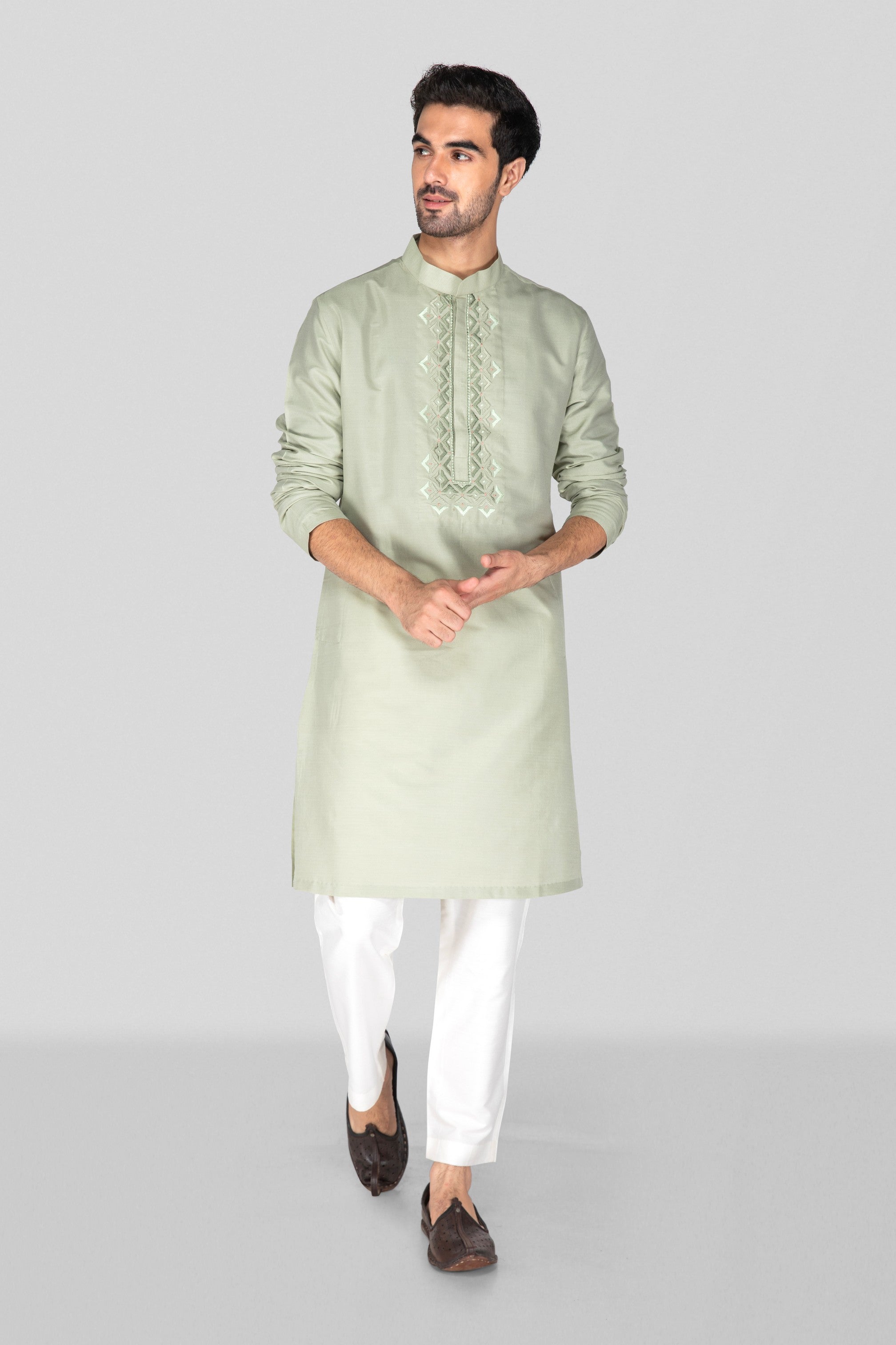 Olive Green Kurta Set