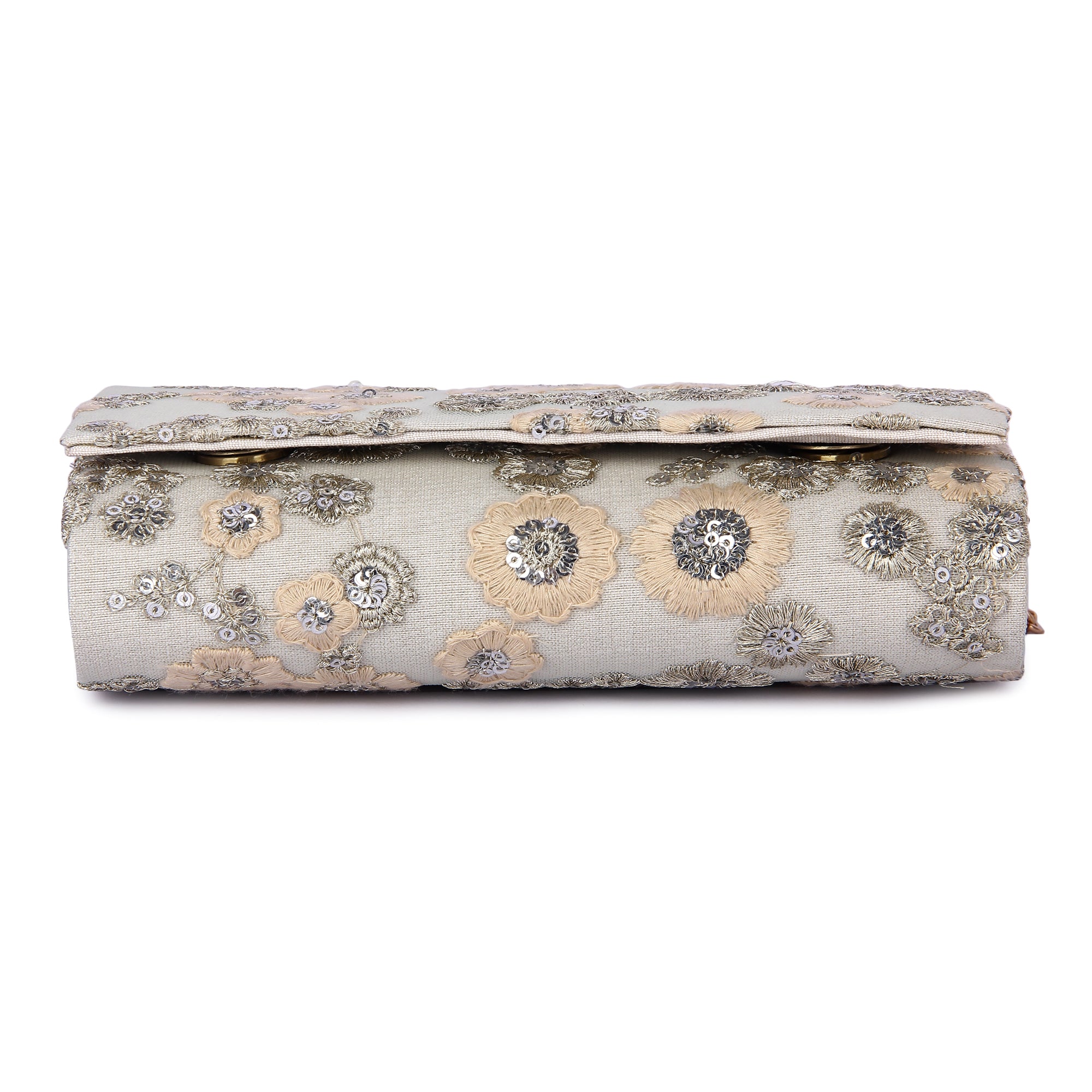Gulaa beige clutch
