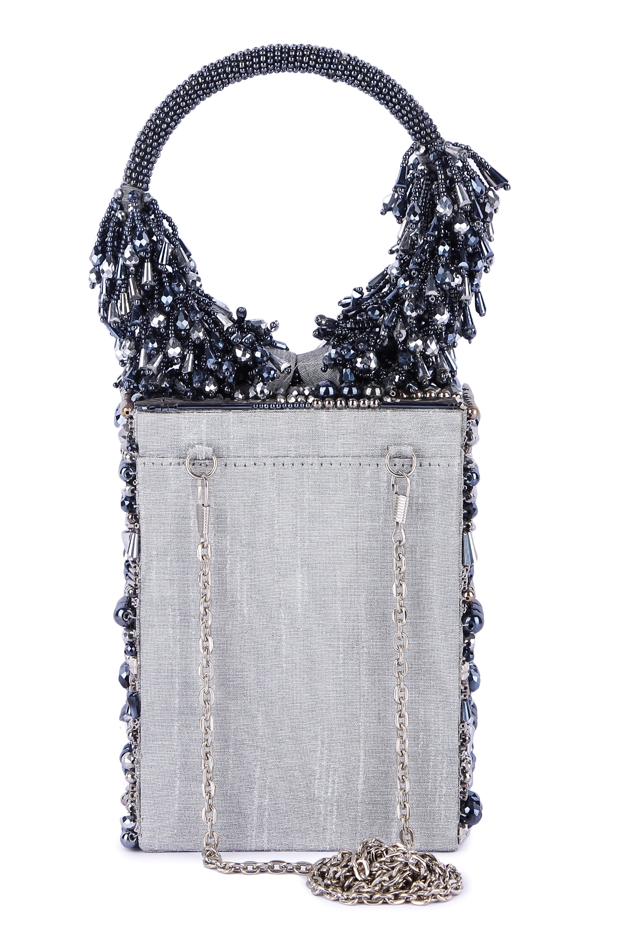 jhumroo grey clutch