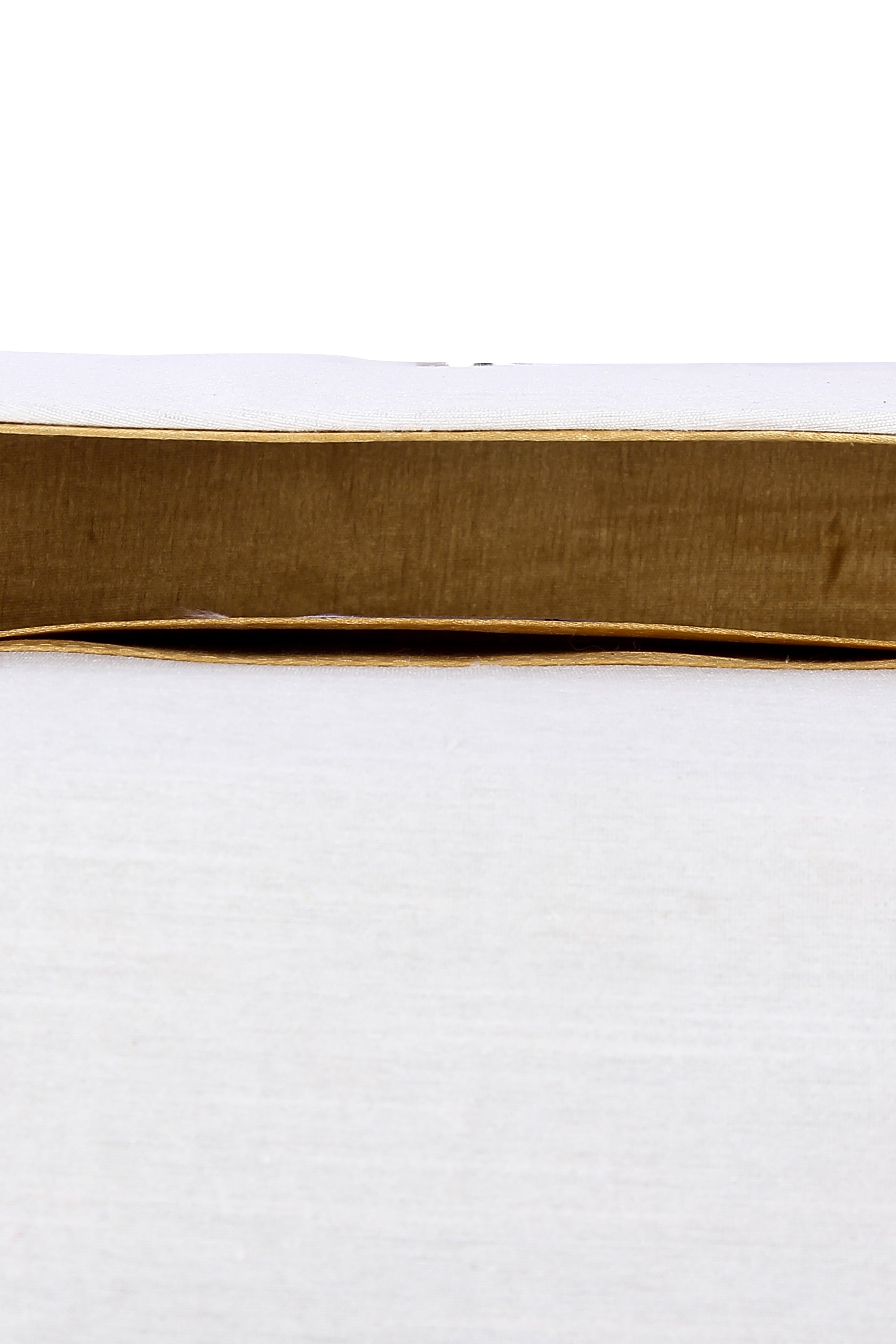 Rubeena white pearl clutch