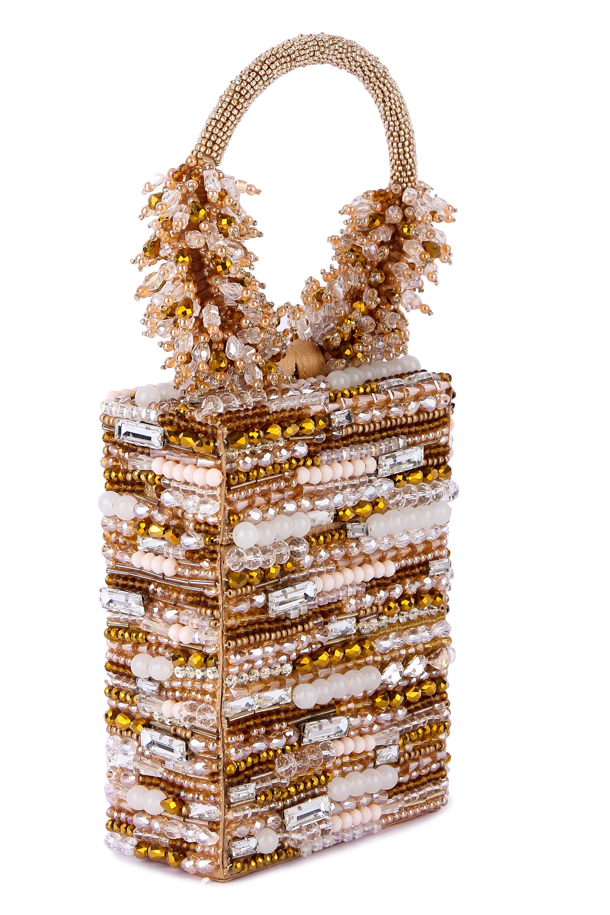 Jhumroo gold clutch