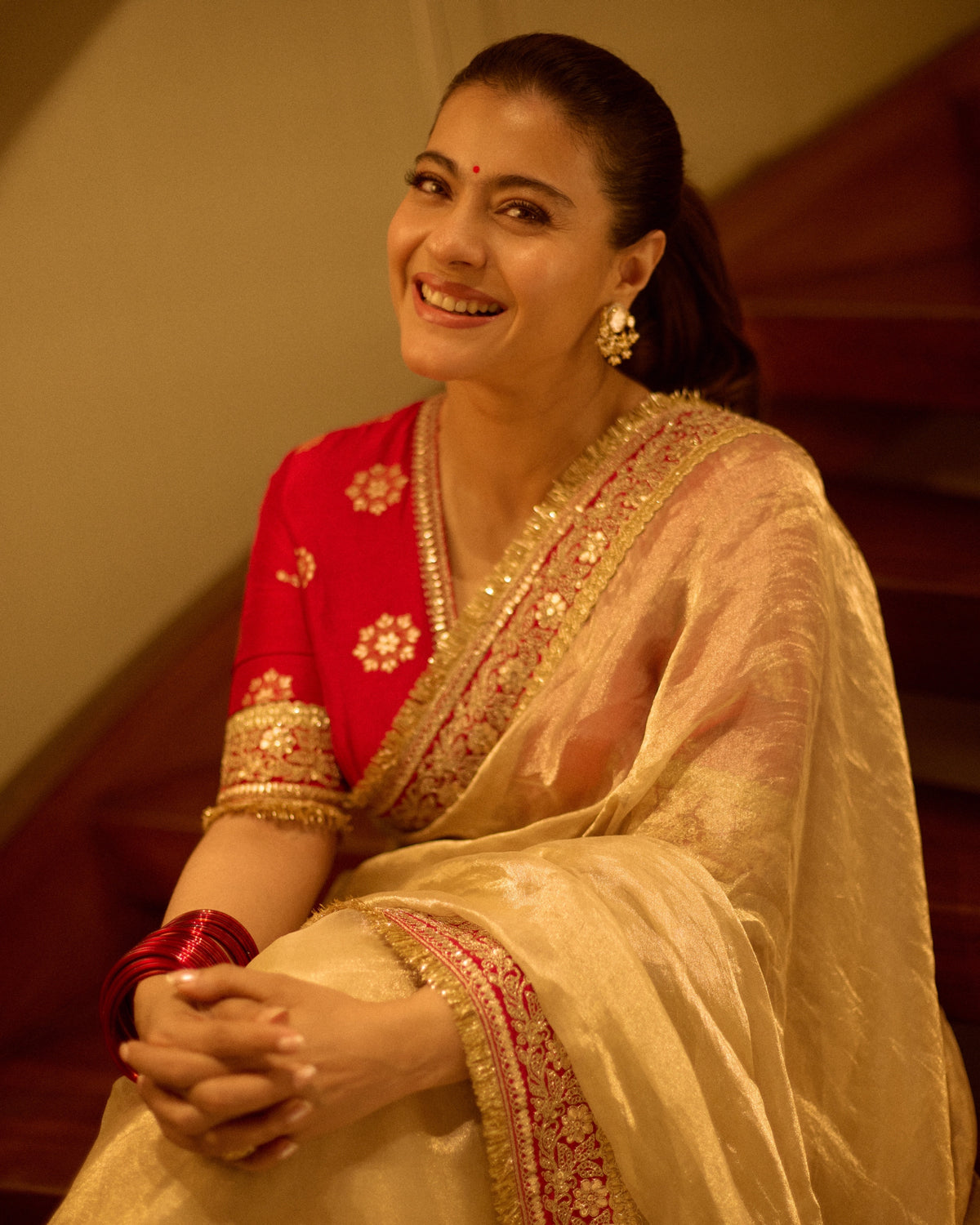 Kajol in Farida Saree Set