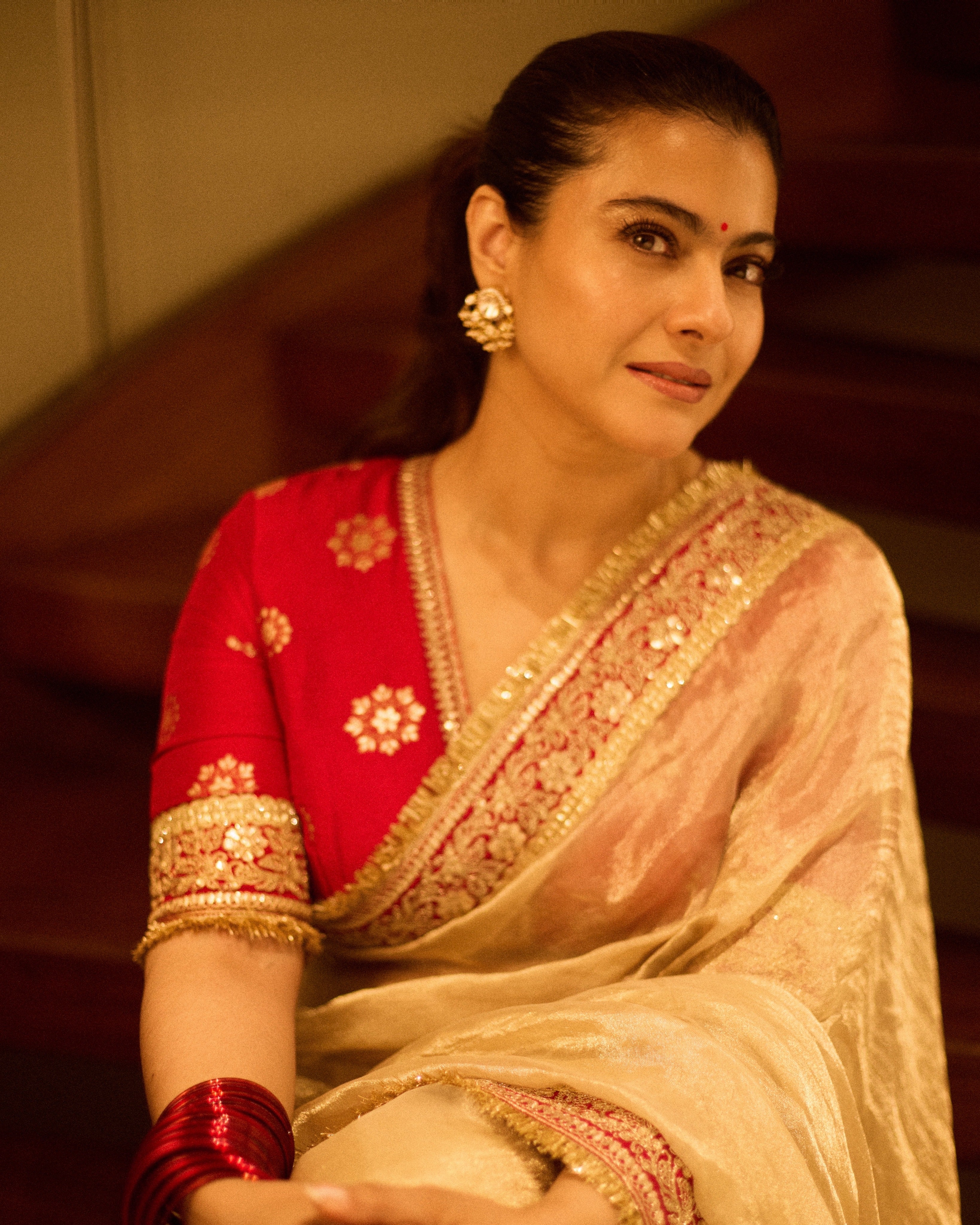 Kajol in Farida Saree Set