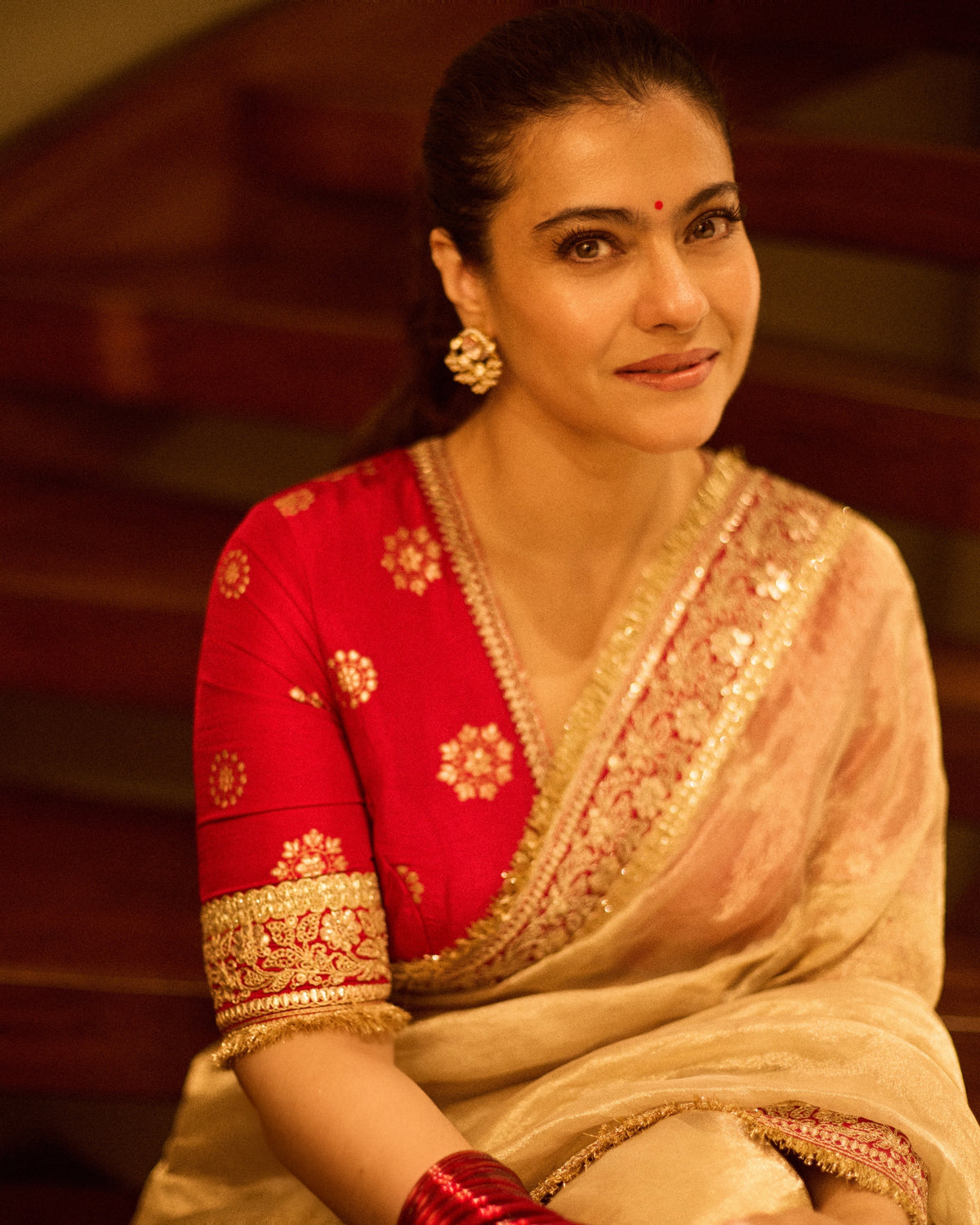 Kajol in Farida Saree Set