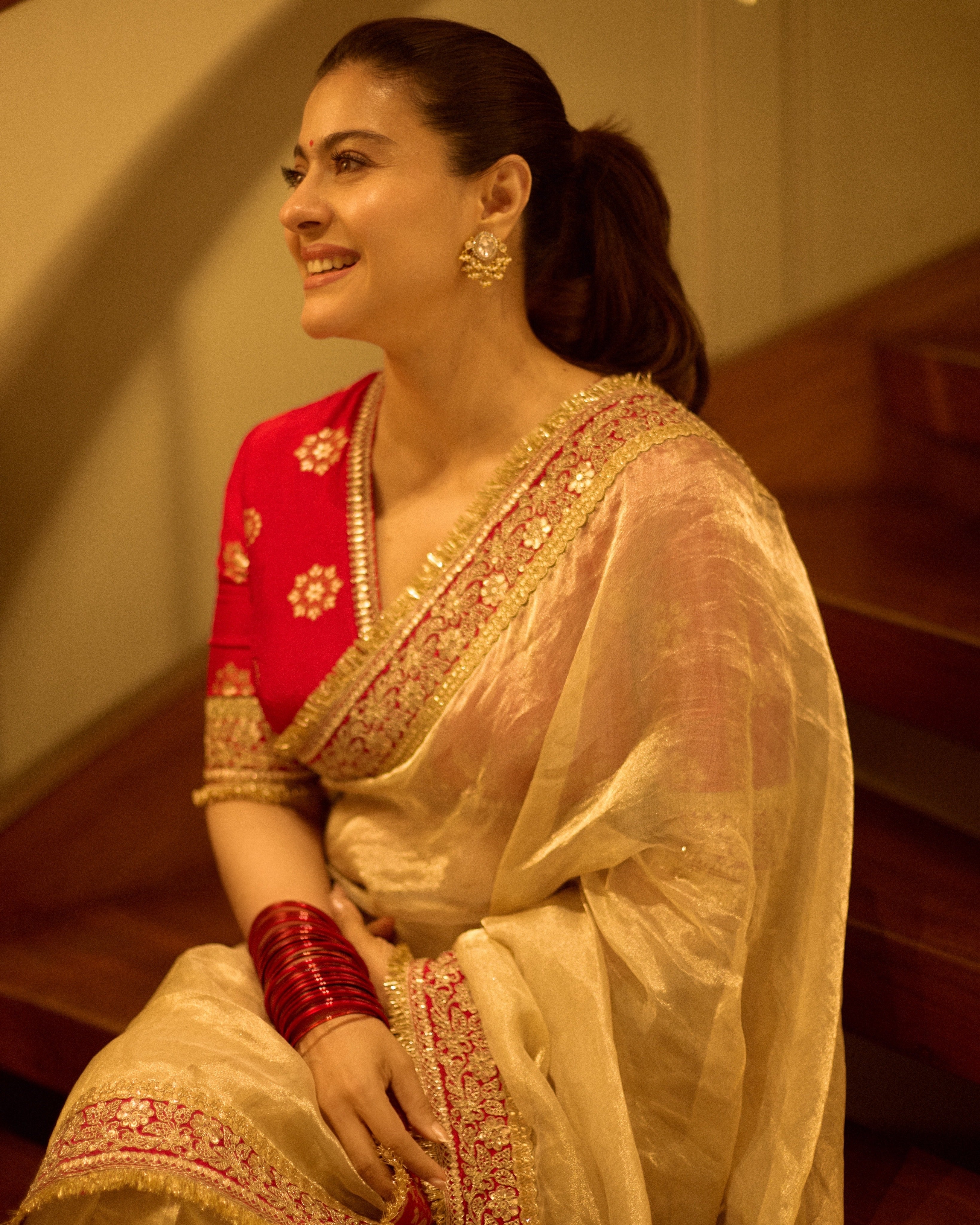Kajol in Farida Saree Set