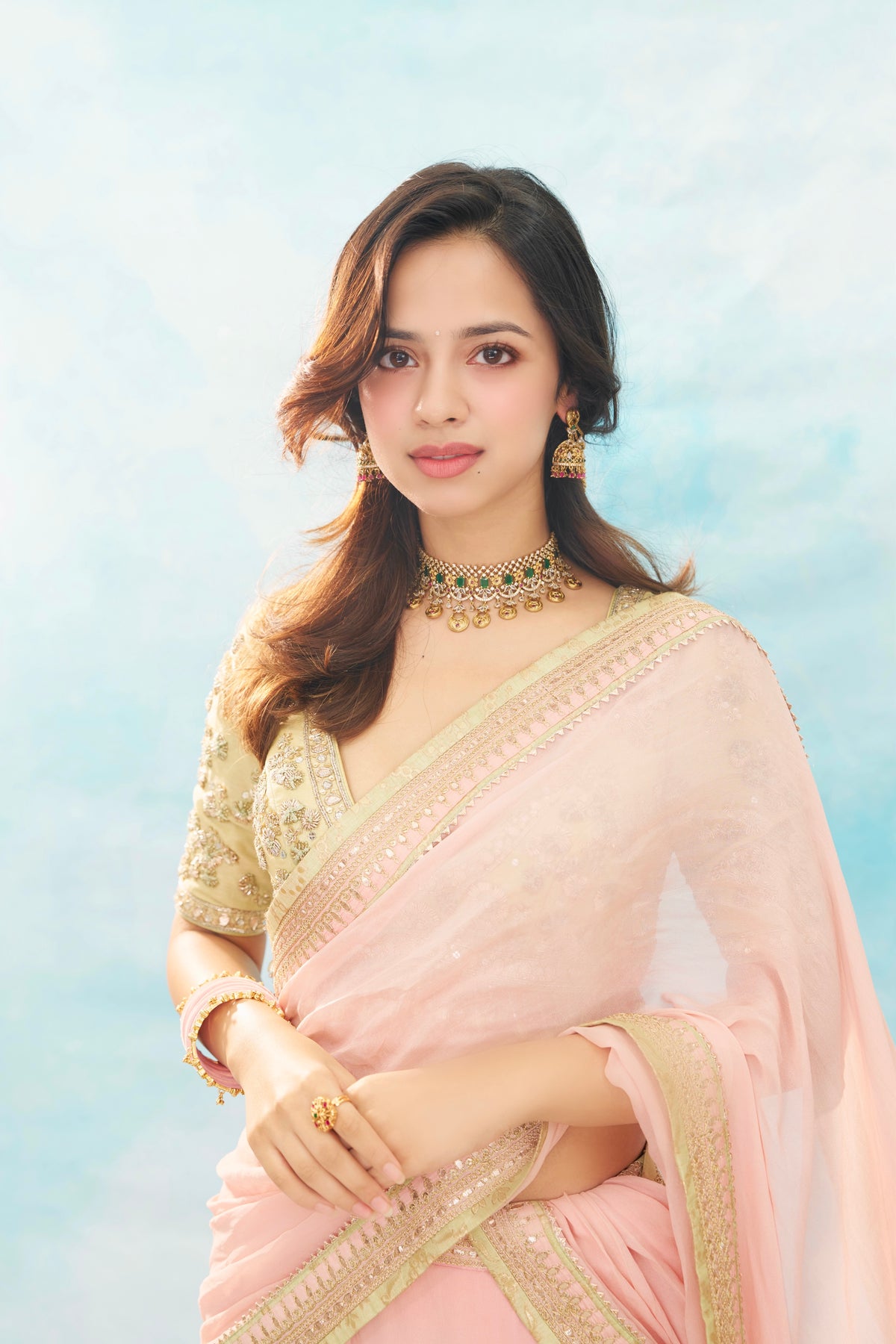 Nitanshi Goel in Iraaya Saree Set