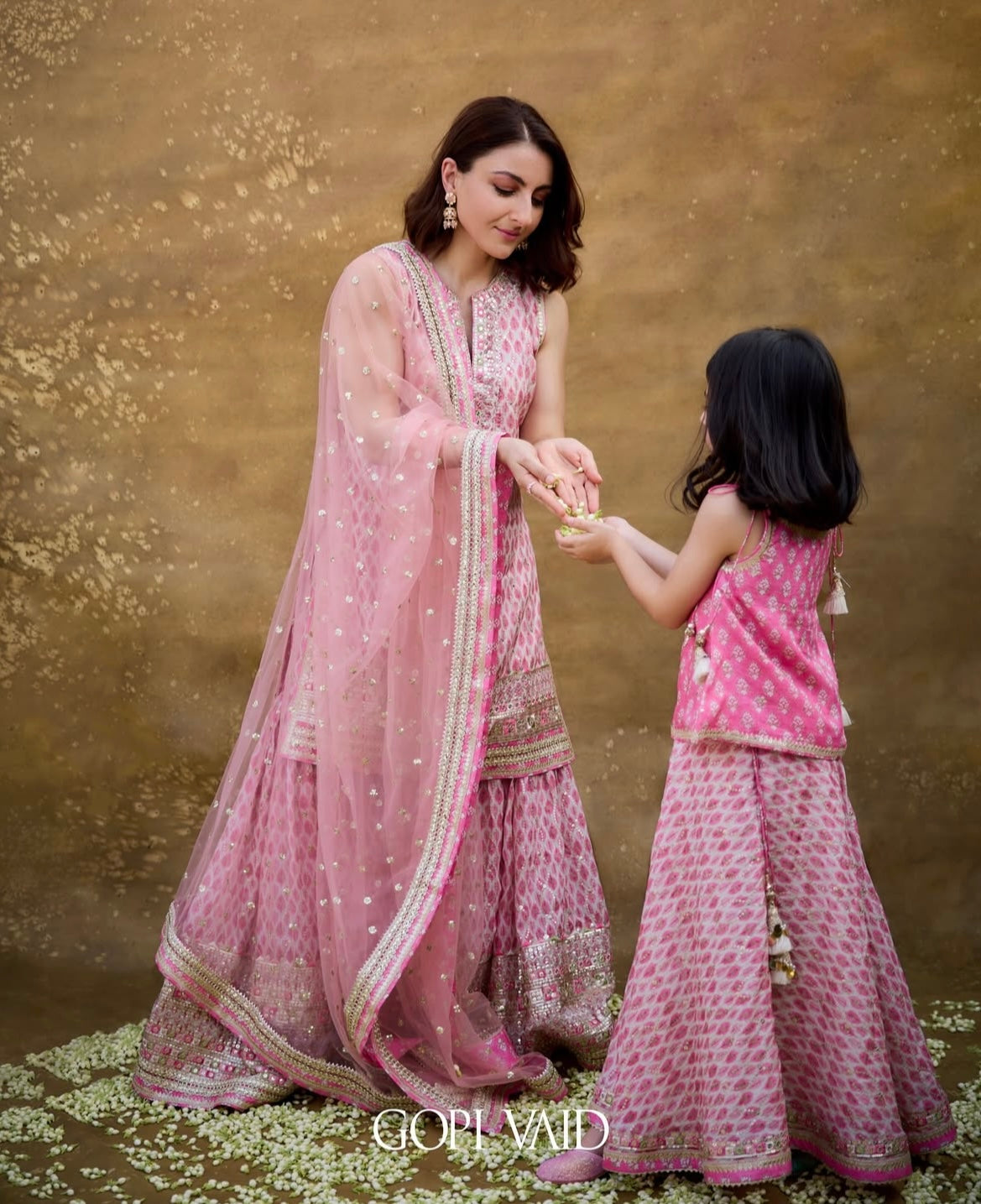 Soha Ali Khan in Dhruvi Sharara Set