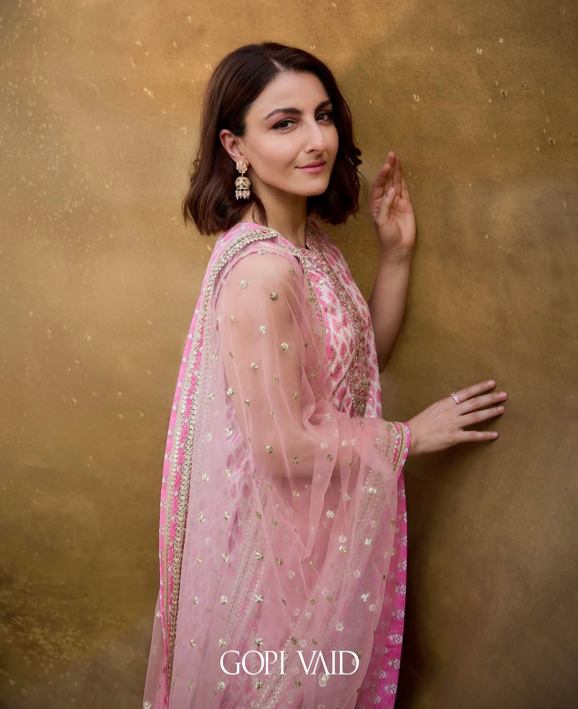 Soha Ali Khan in Dhruvi Sharara Set