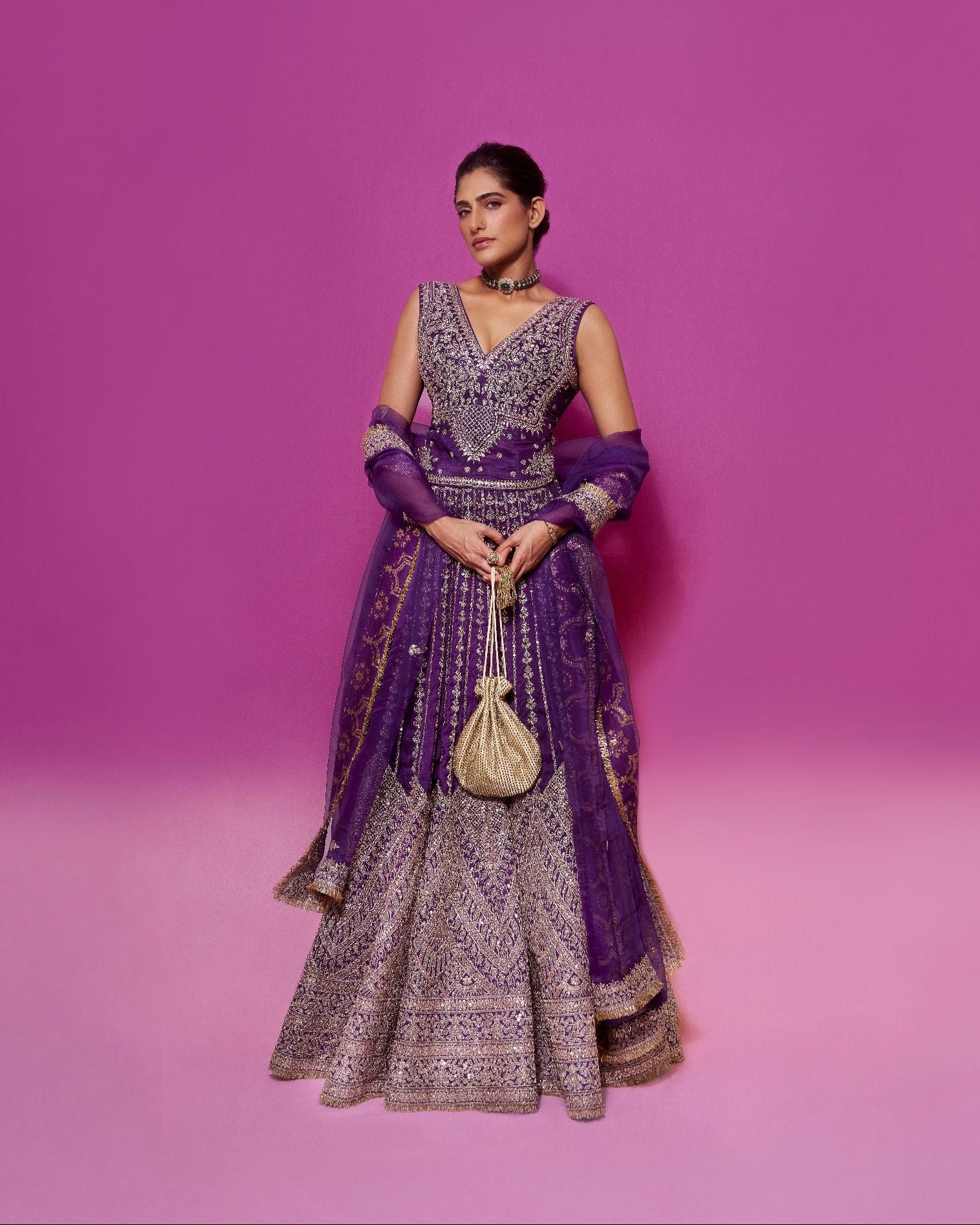 Kubbra sait in Razia Lehenga Set