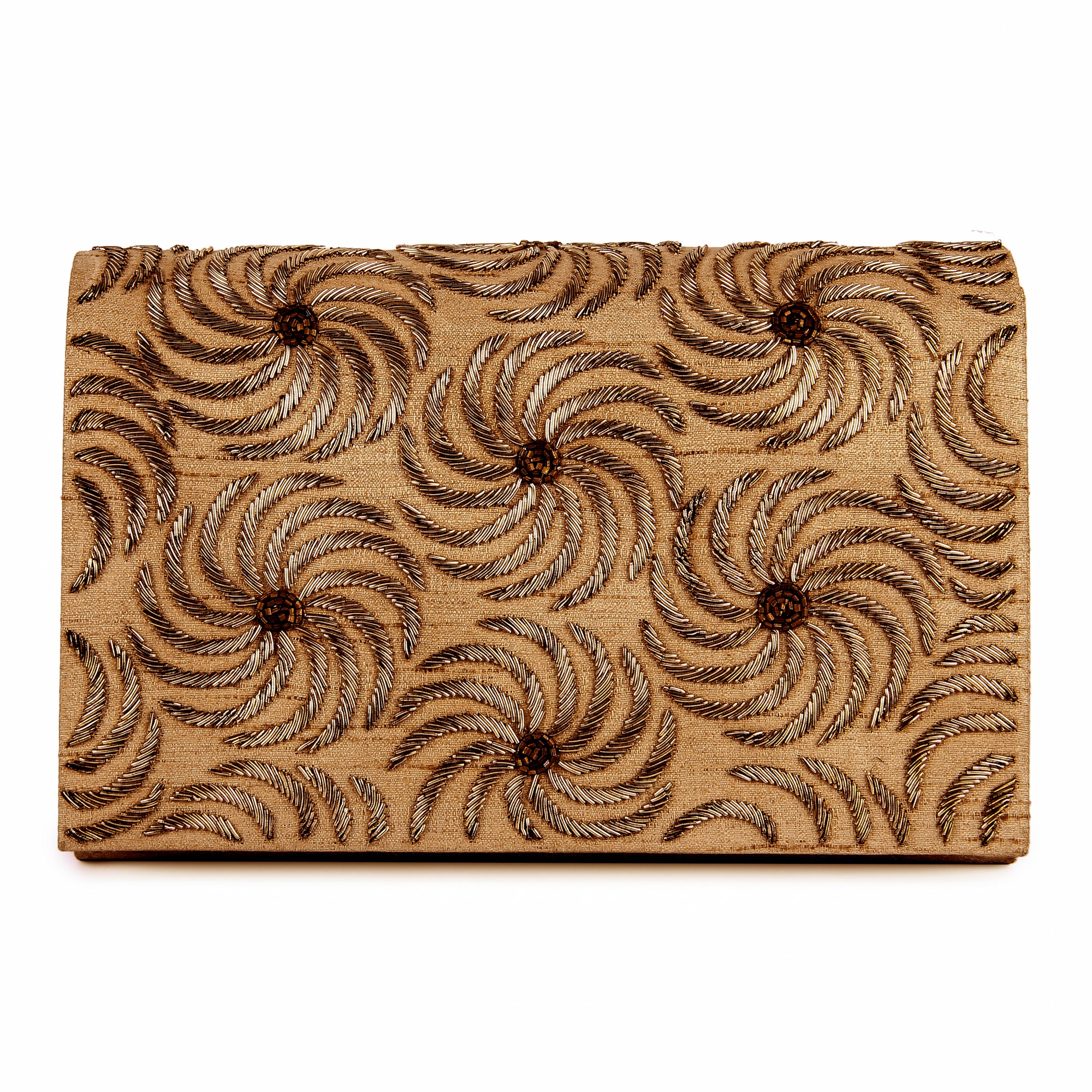 Lustre gold clutch