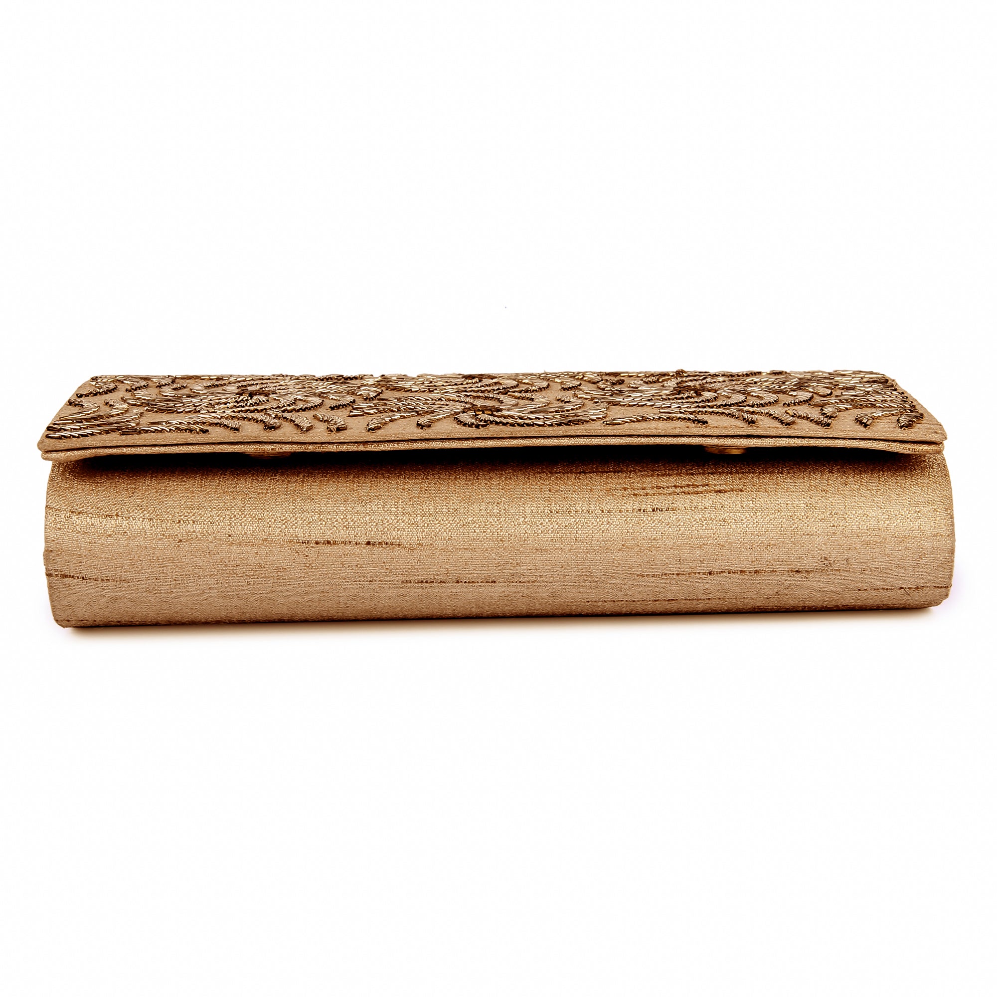 Lustre gold clutch