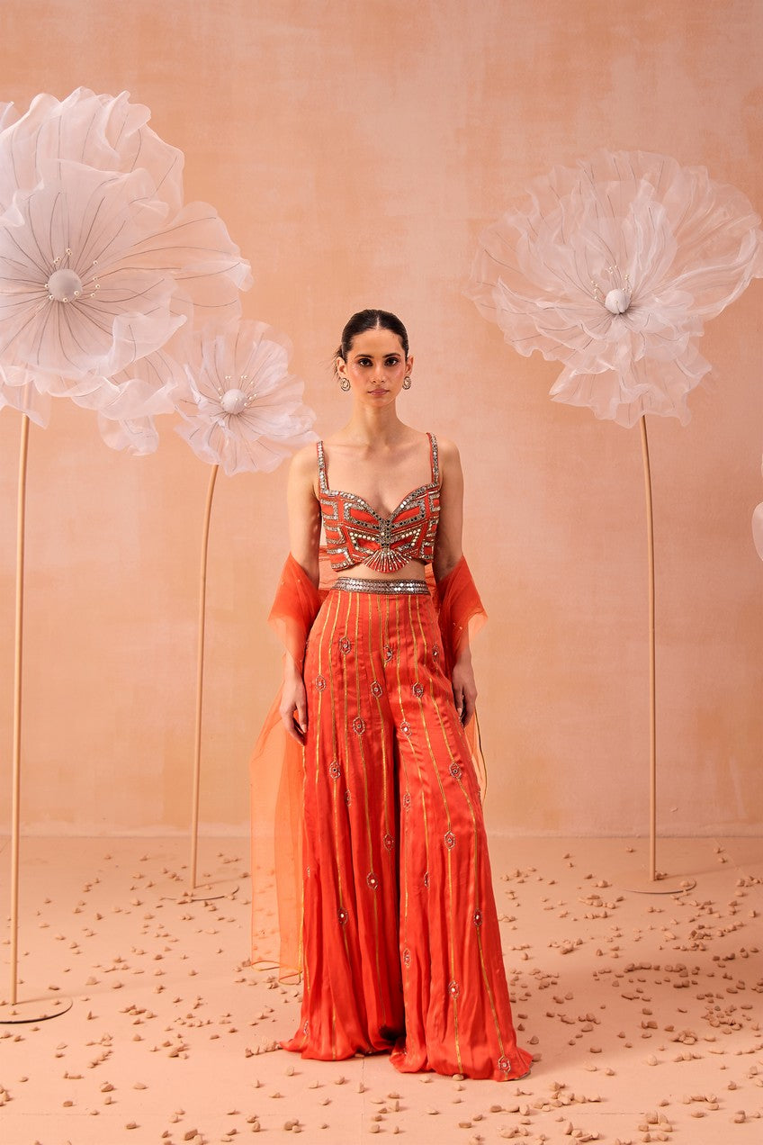 Candy Orange Pant Set