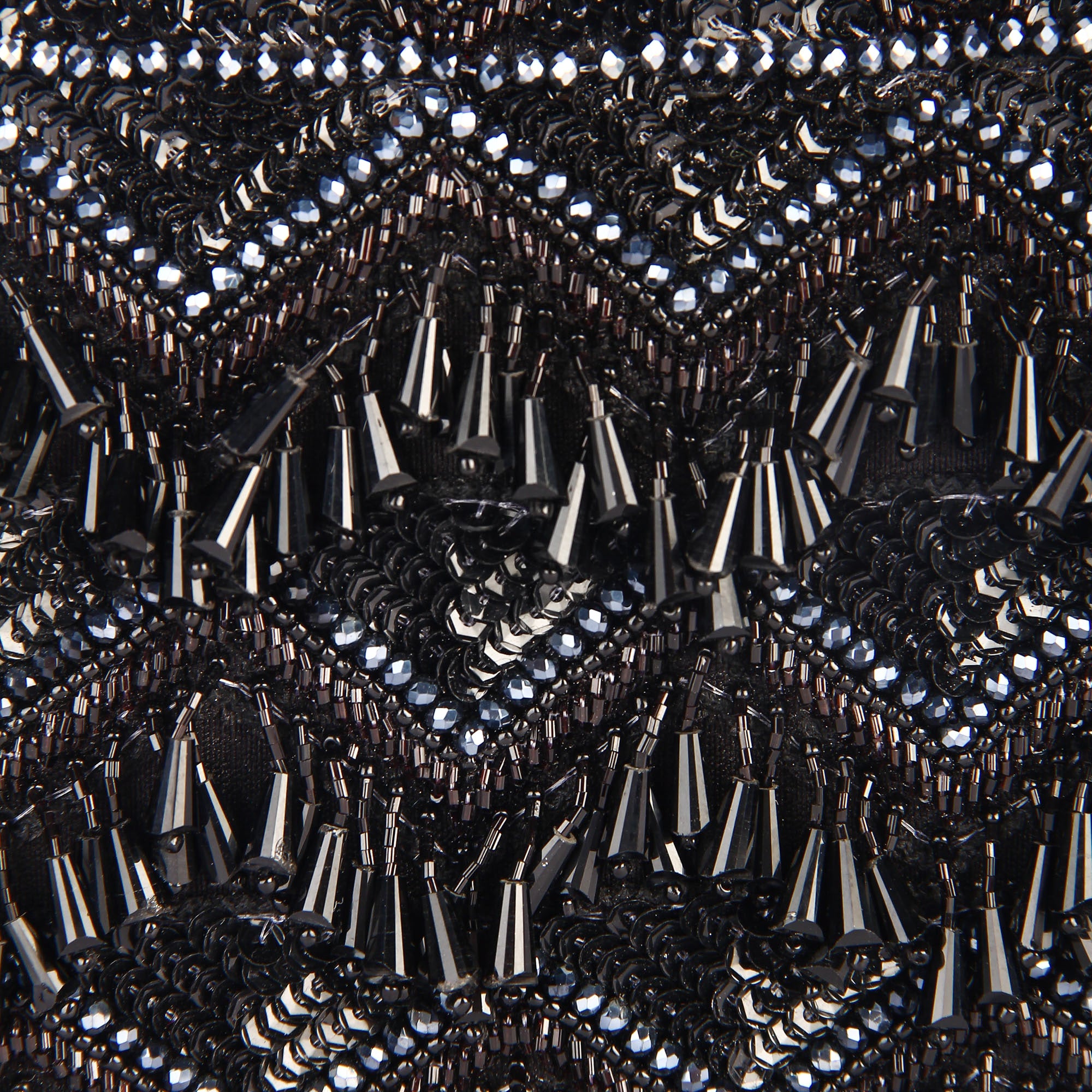 Black tasselly clutch