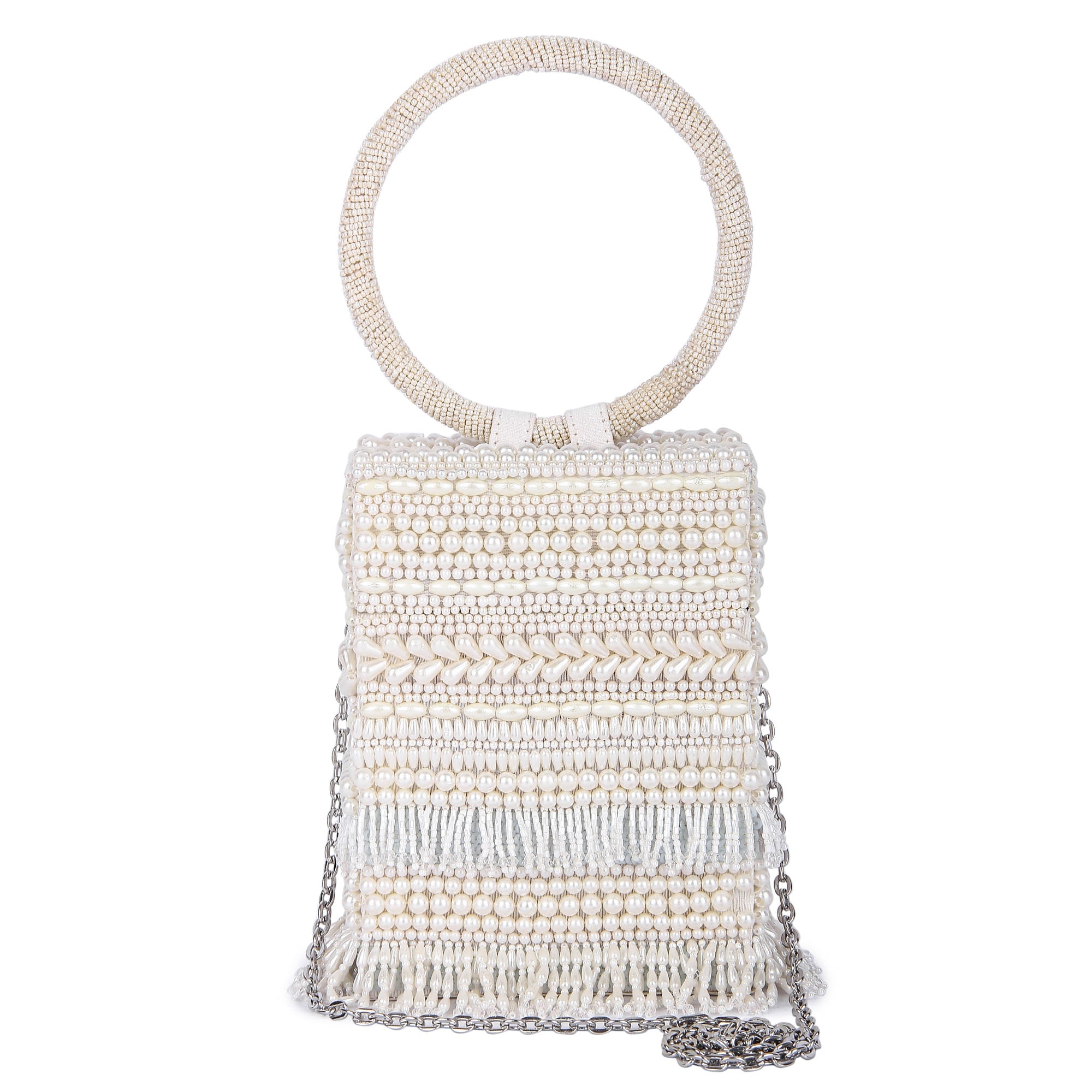 White sunayena clutch