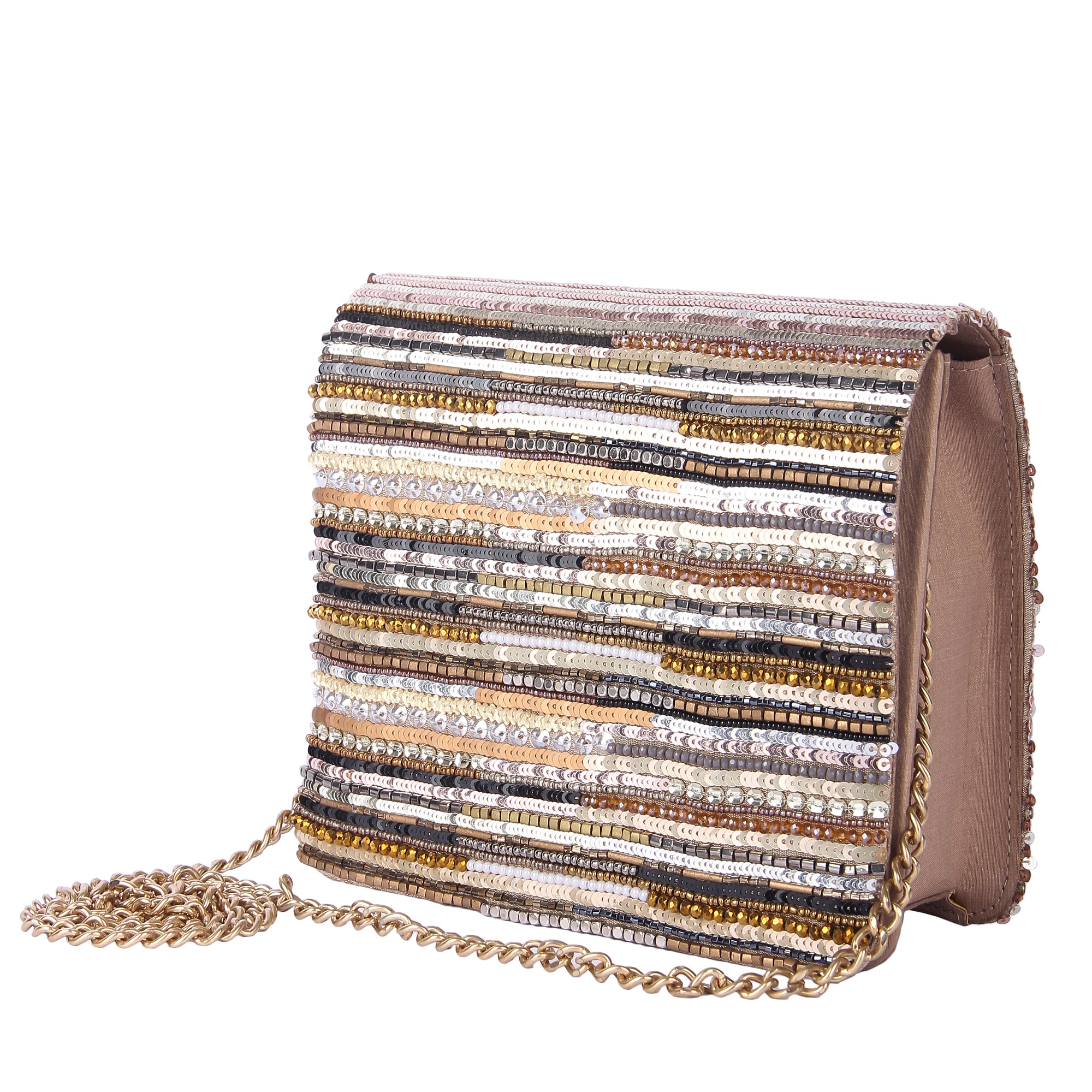 Bonita gold clutch