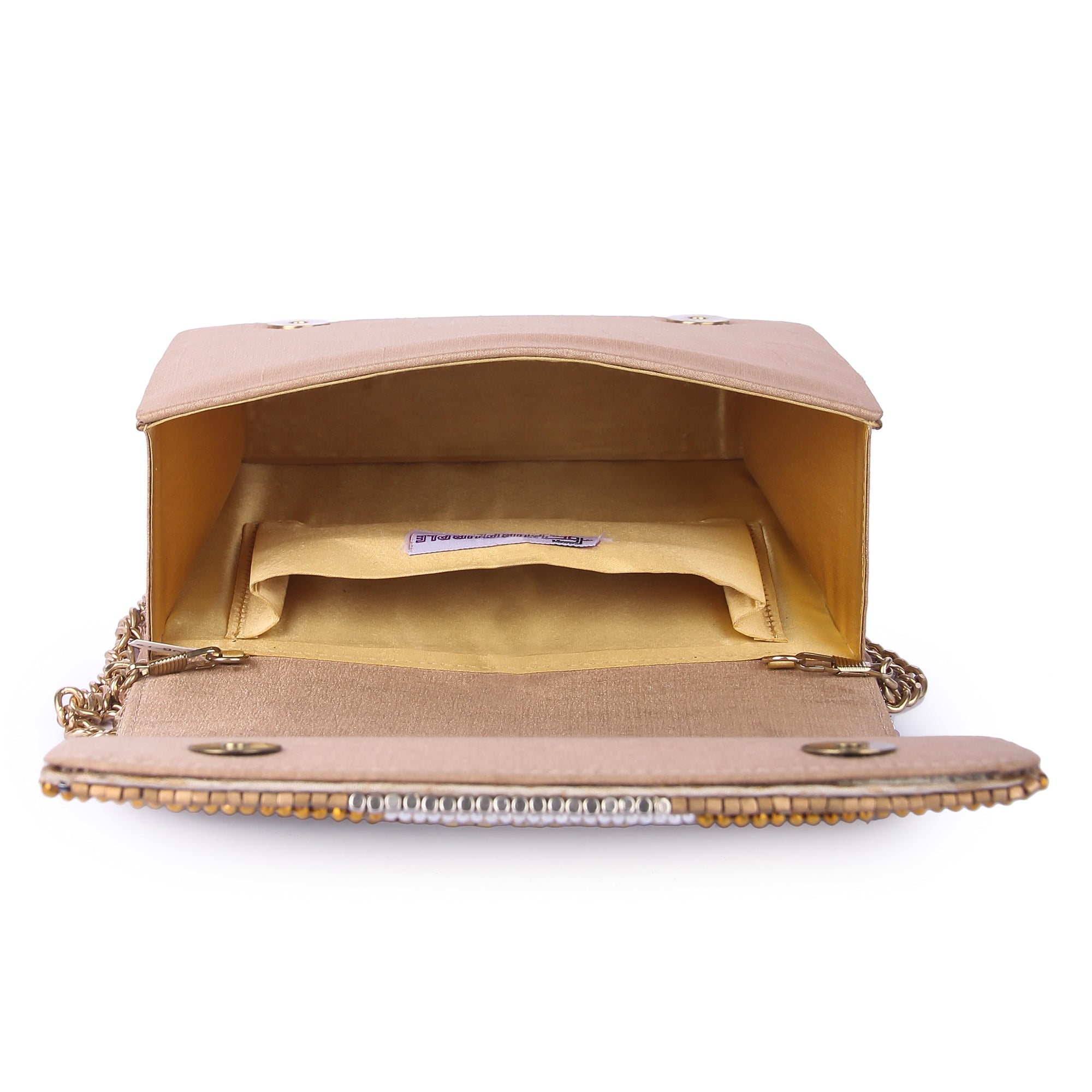 Bonita gold clutch