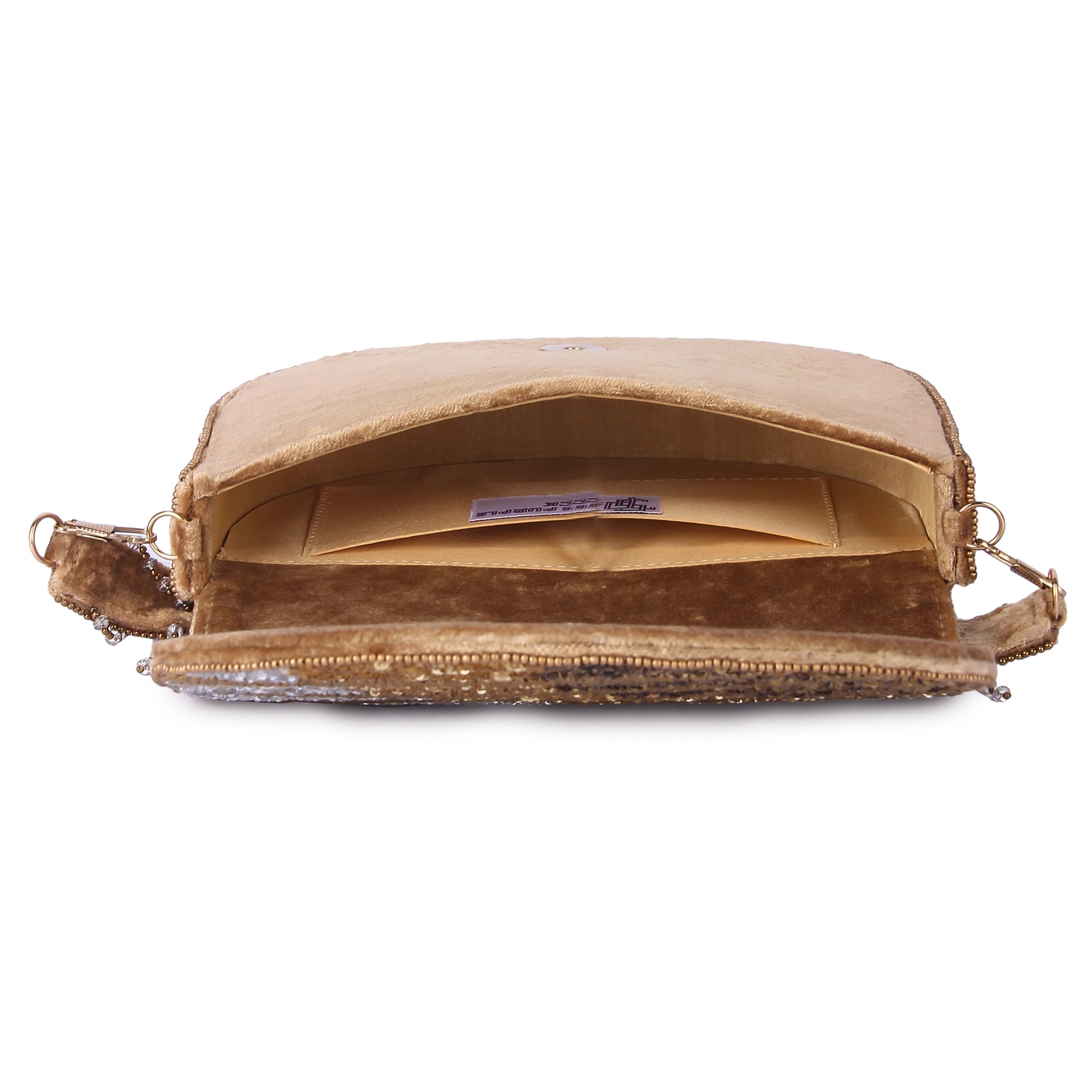 Golden mihira clutch