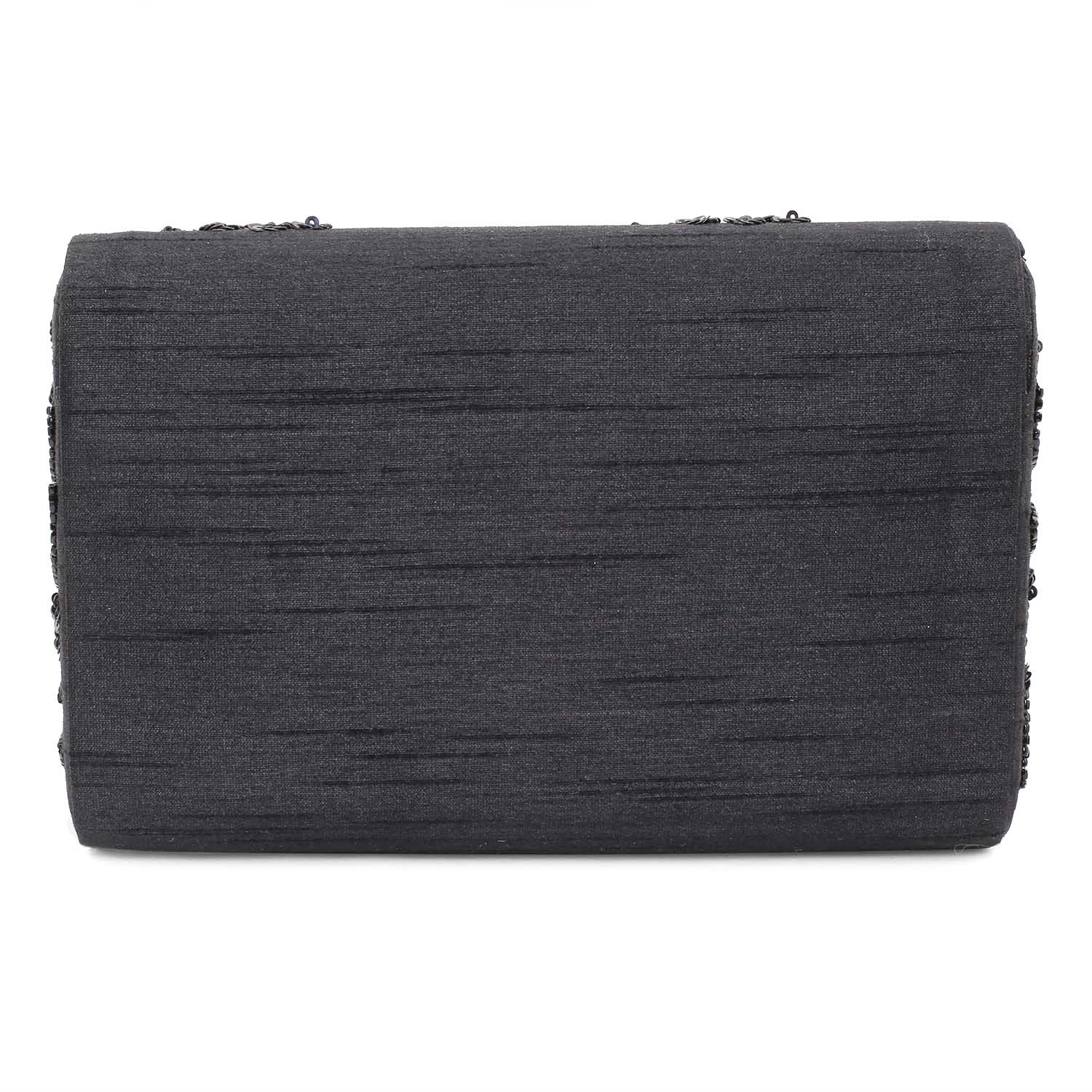 Black on black clutch