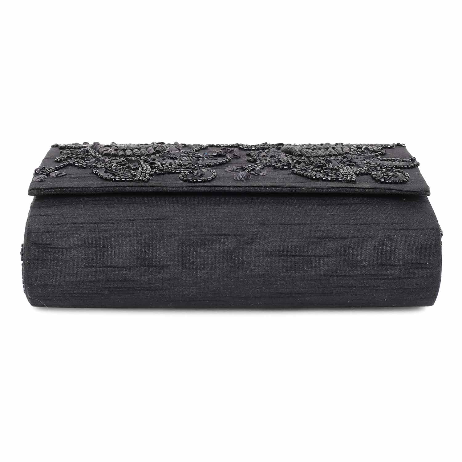 Black on black clutch