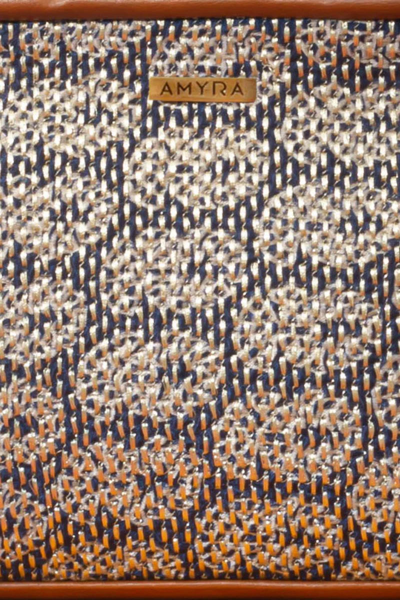 Jasbira Embroidered Handbag - Indigo