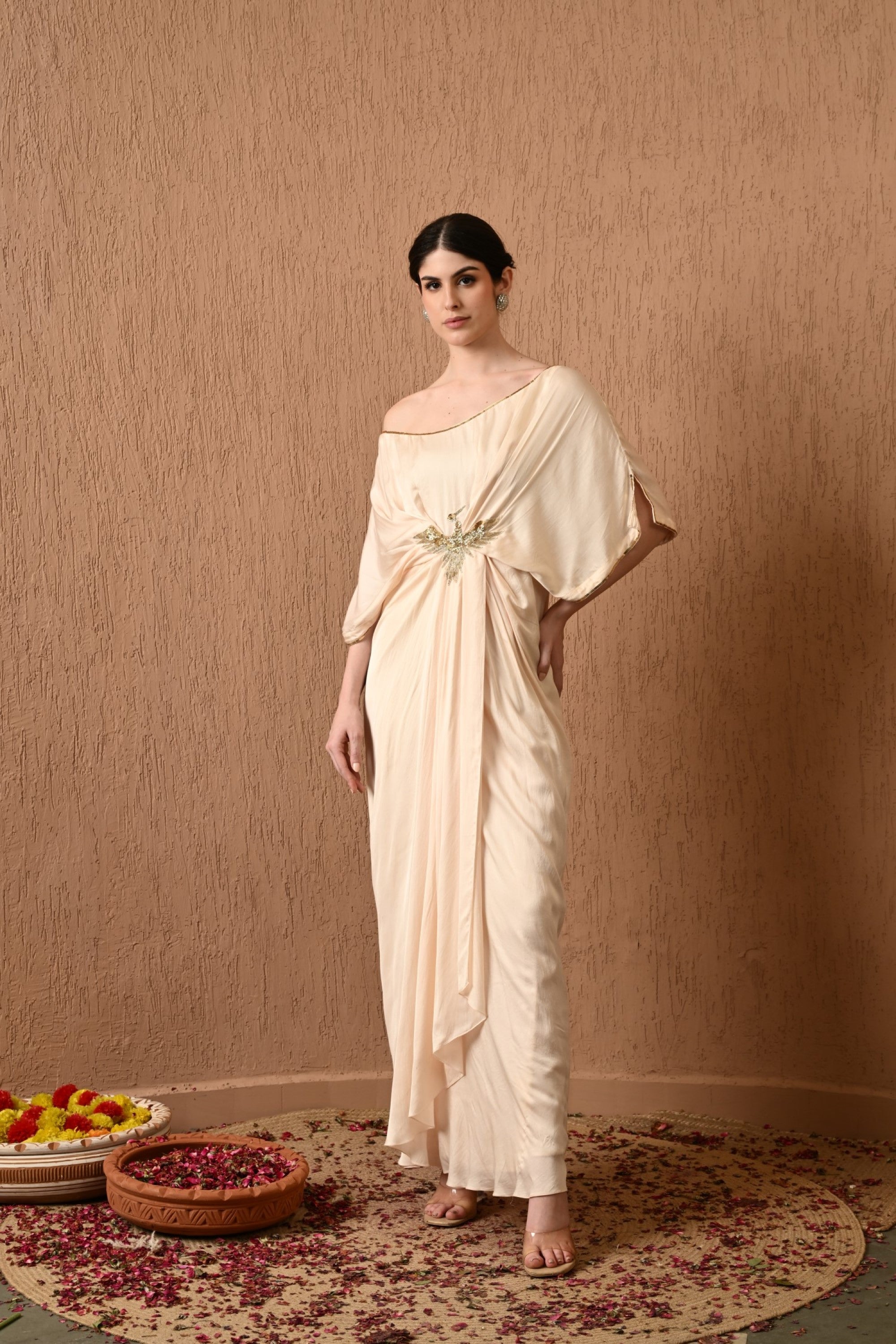 Ivory Kaftan Dress for Women