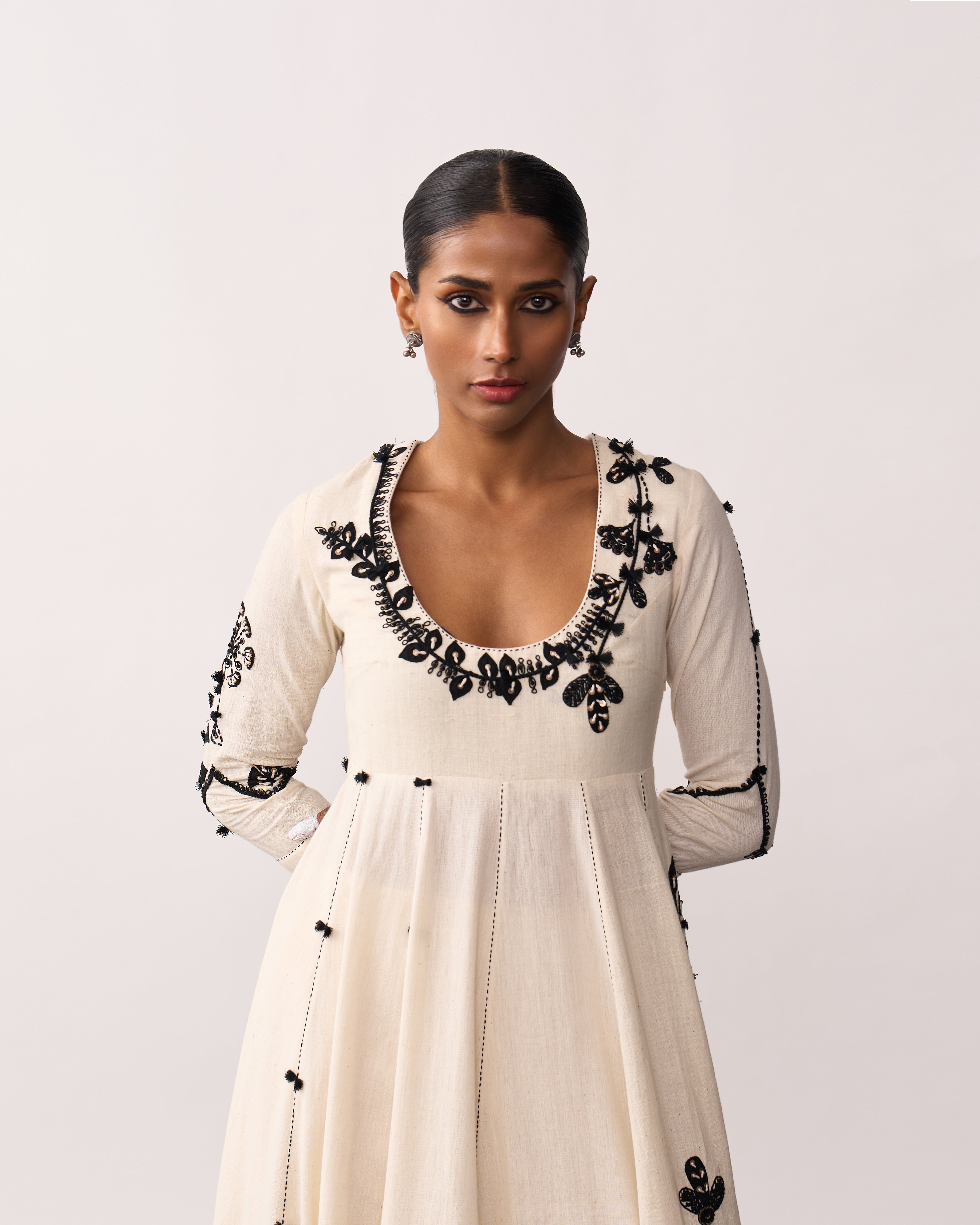 KALPANA Ivory Handspun Anarkali Set