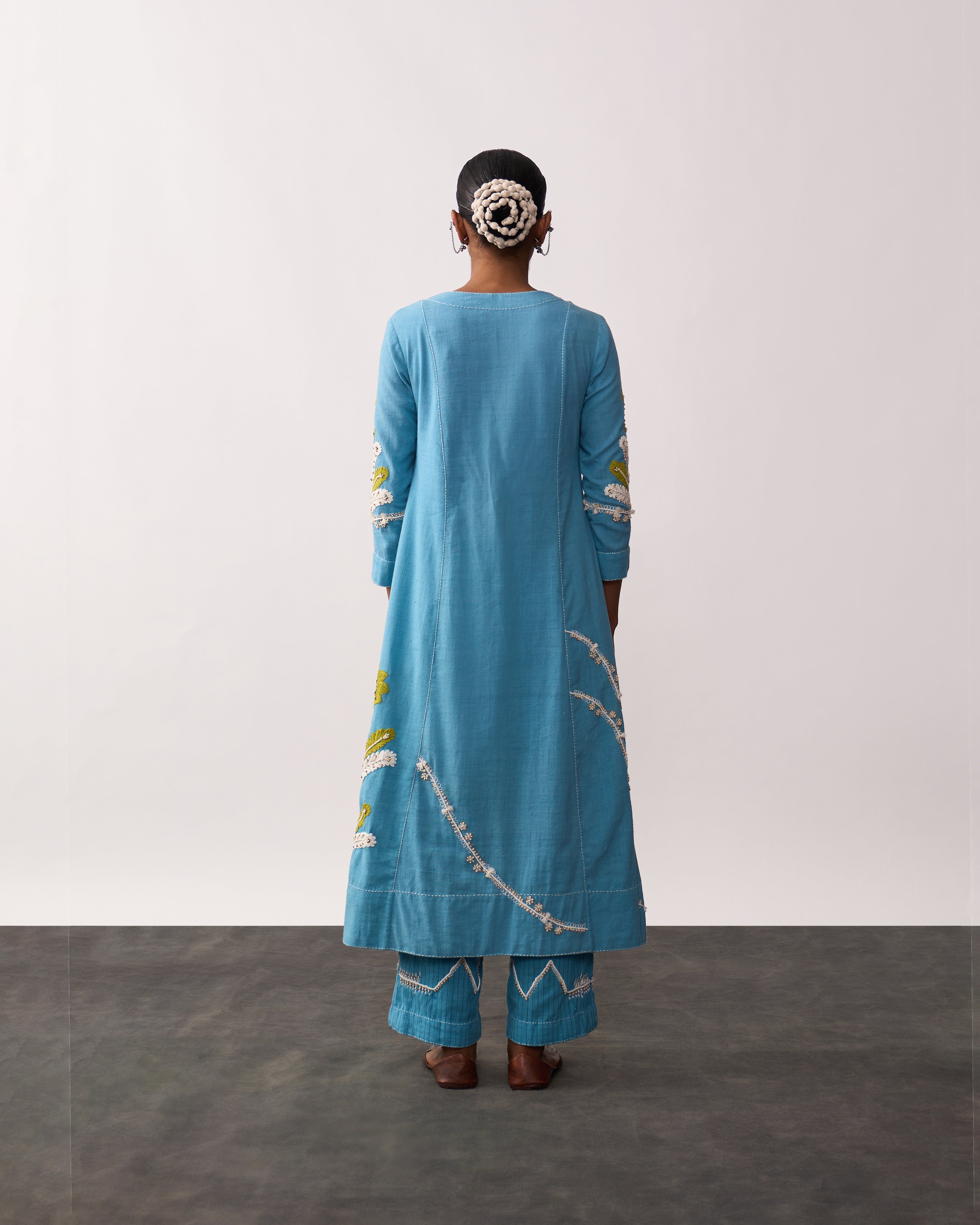 SUCHETA Blue Handspun Kurta Set