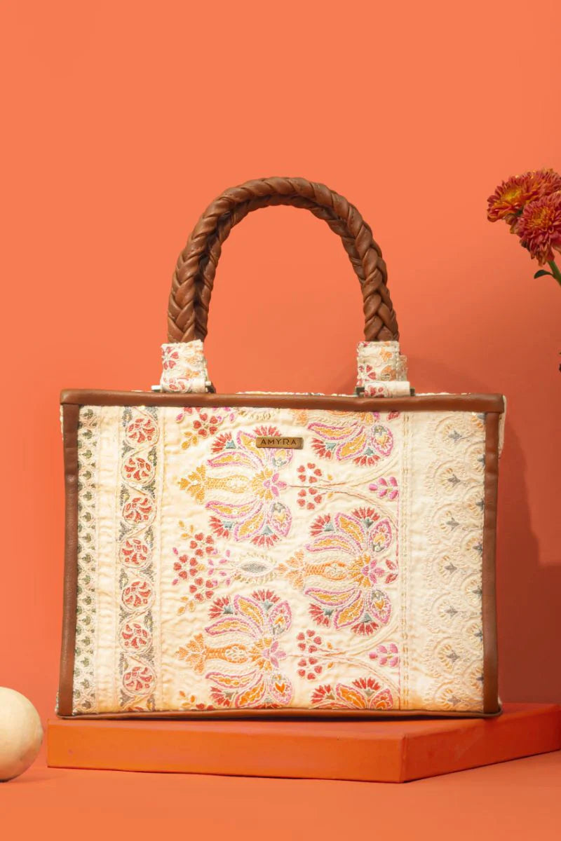 Kamal Embroidered Handbag - Multicolor