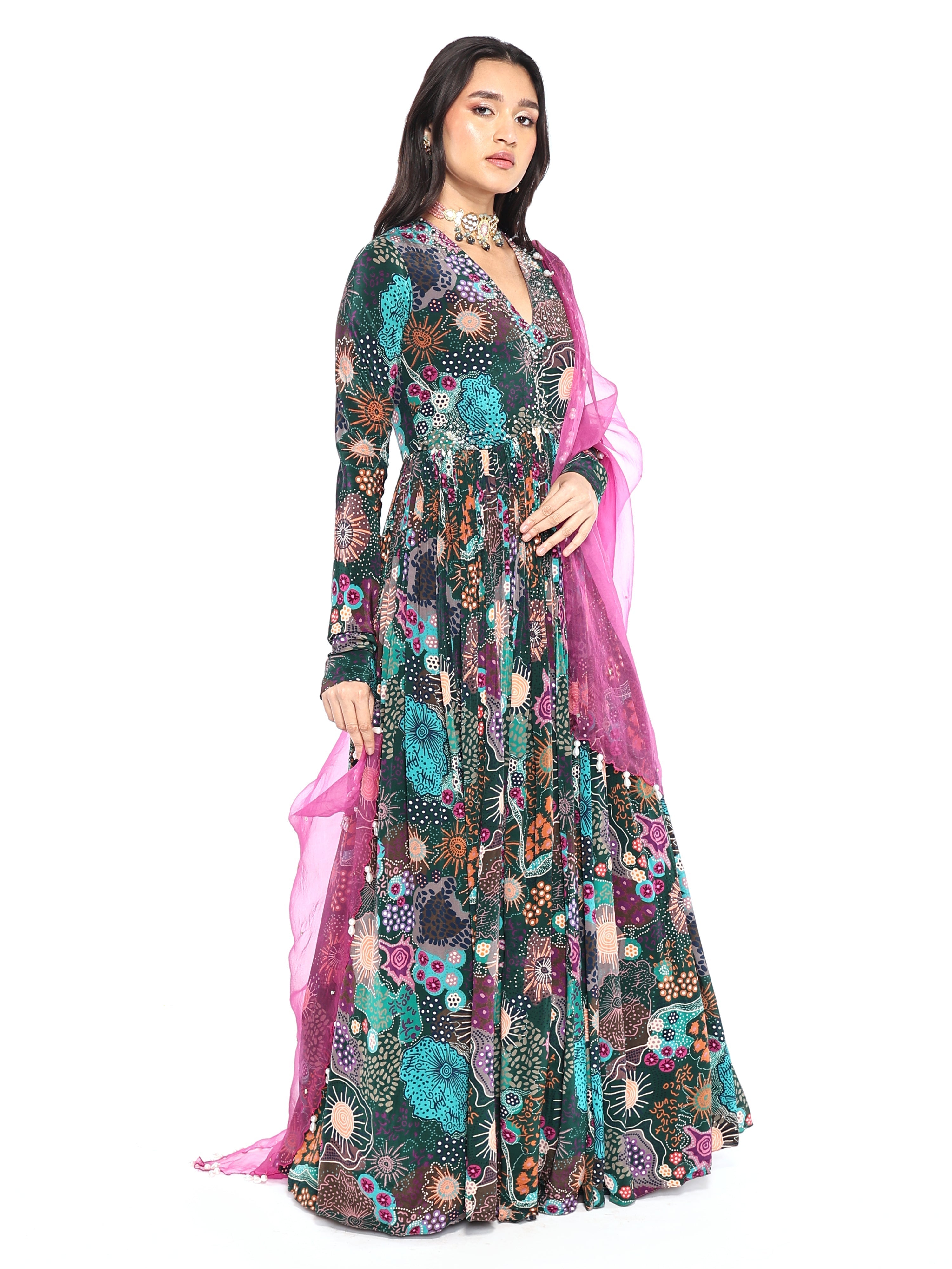 Gown Anarkali with Dupatta