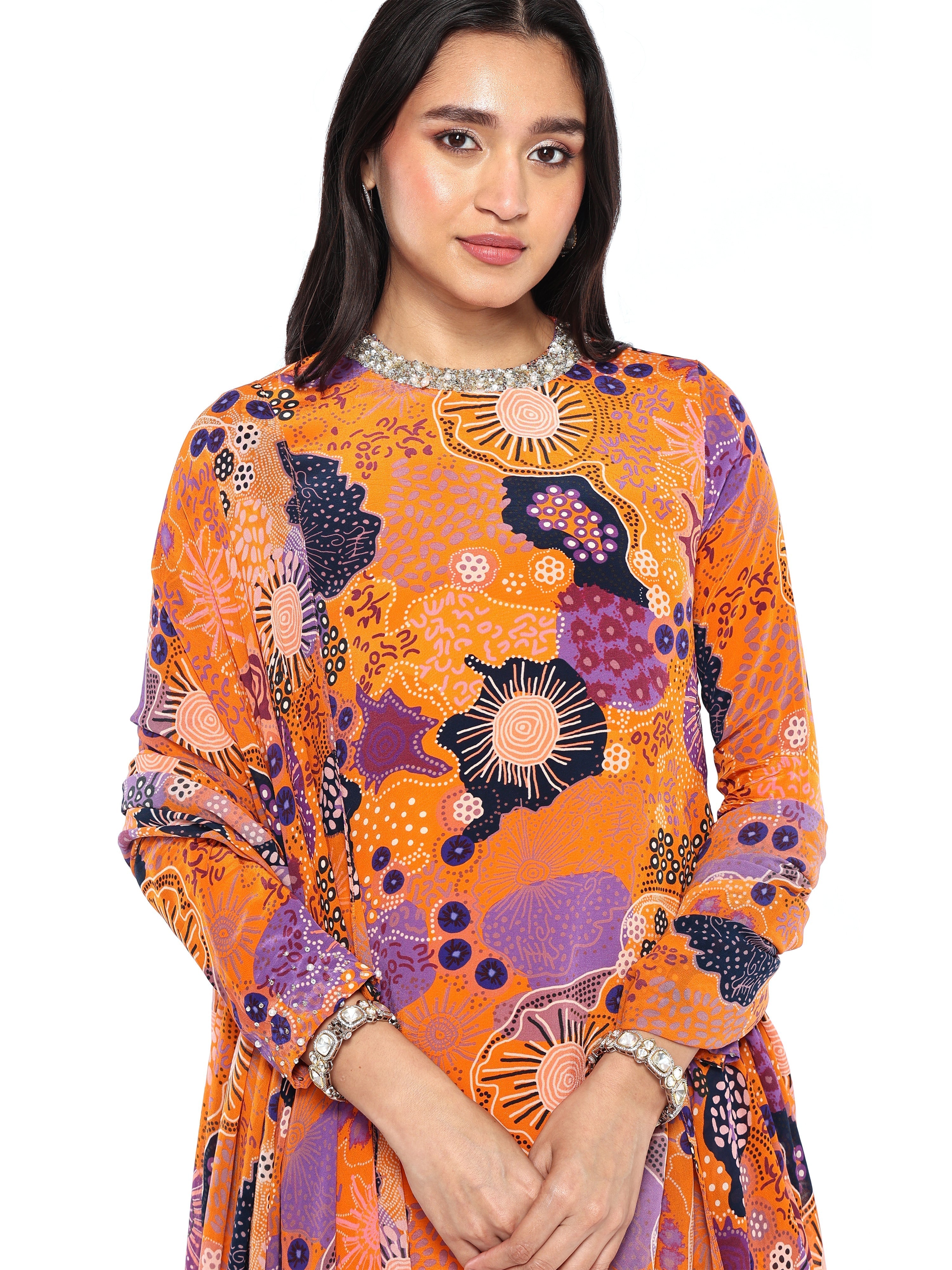 Short tunic, garara, dupatta